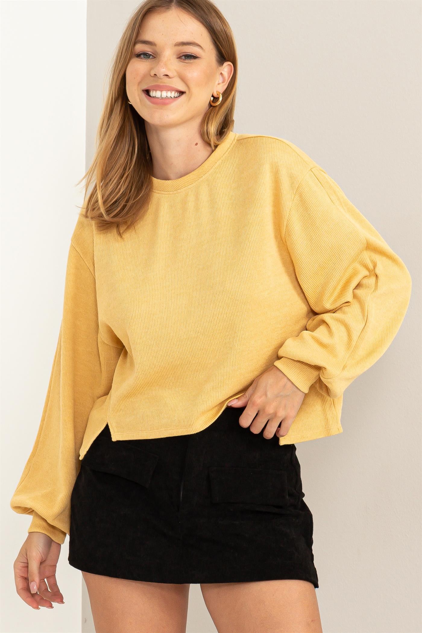Style Appeal Rib Knit - Yellow