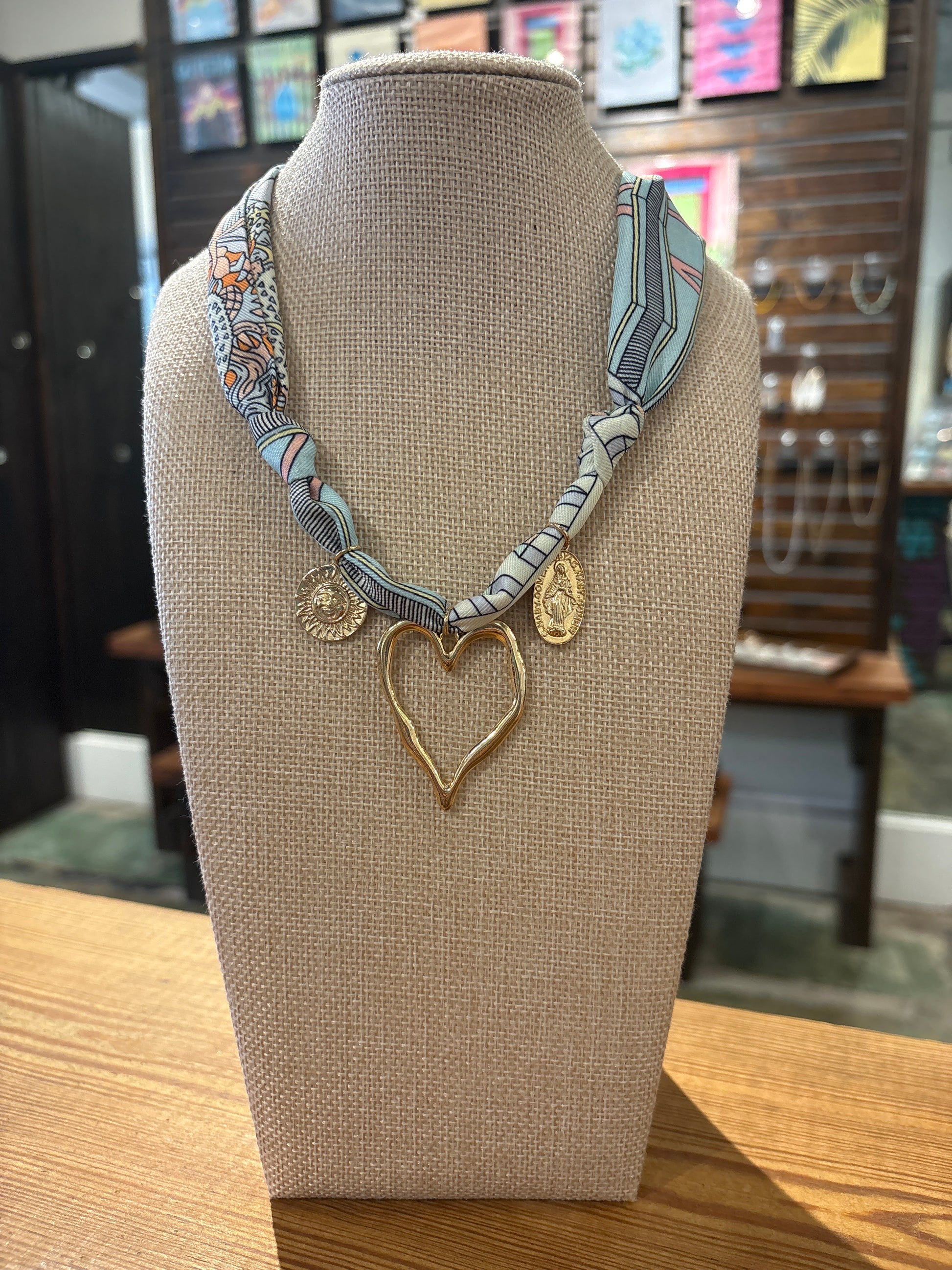 Loving Heart Bandana Necklace