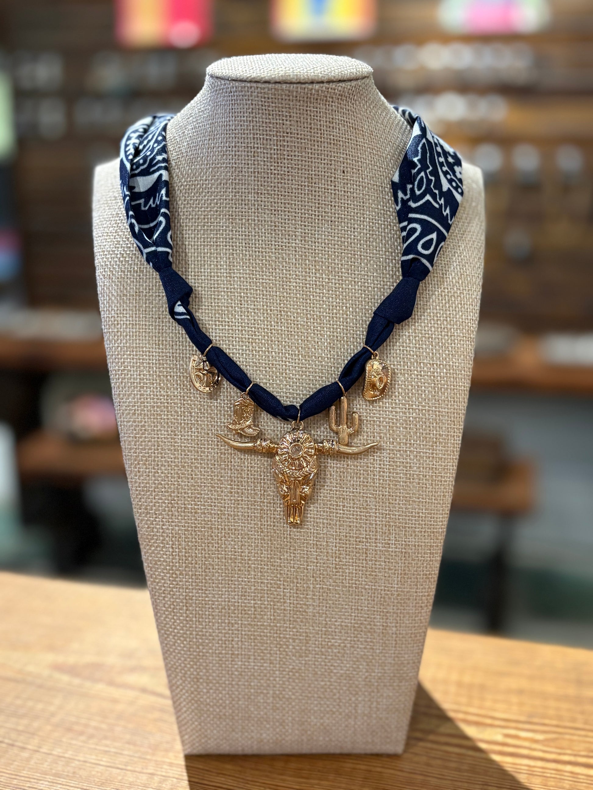 Somewhere Texas Bandana Necklace