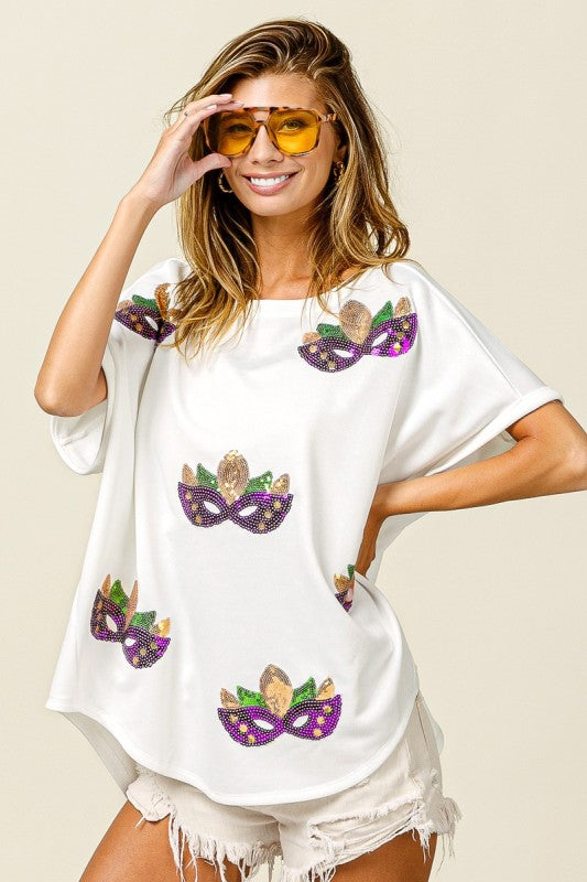 Sequin Mardi Mask Top *PRE-ORDER*