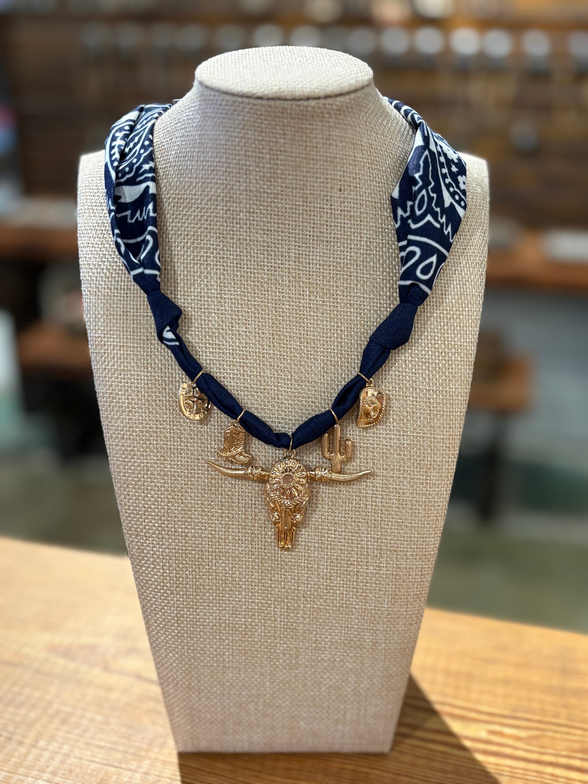 Somewhere Texas Bandana Necklace