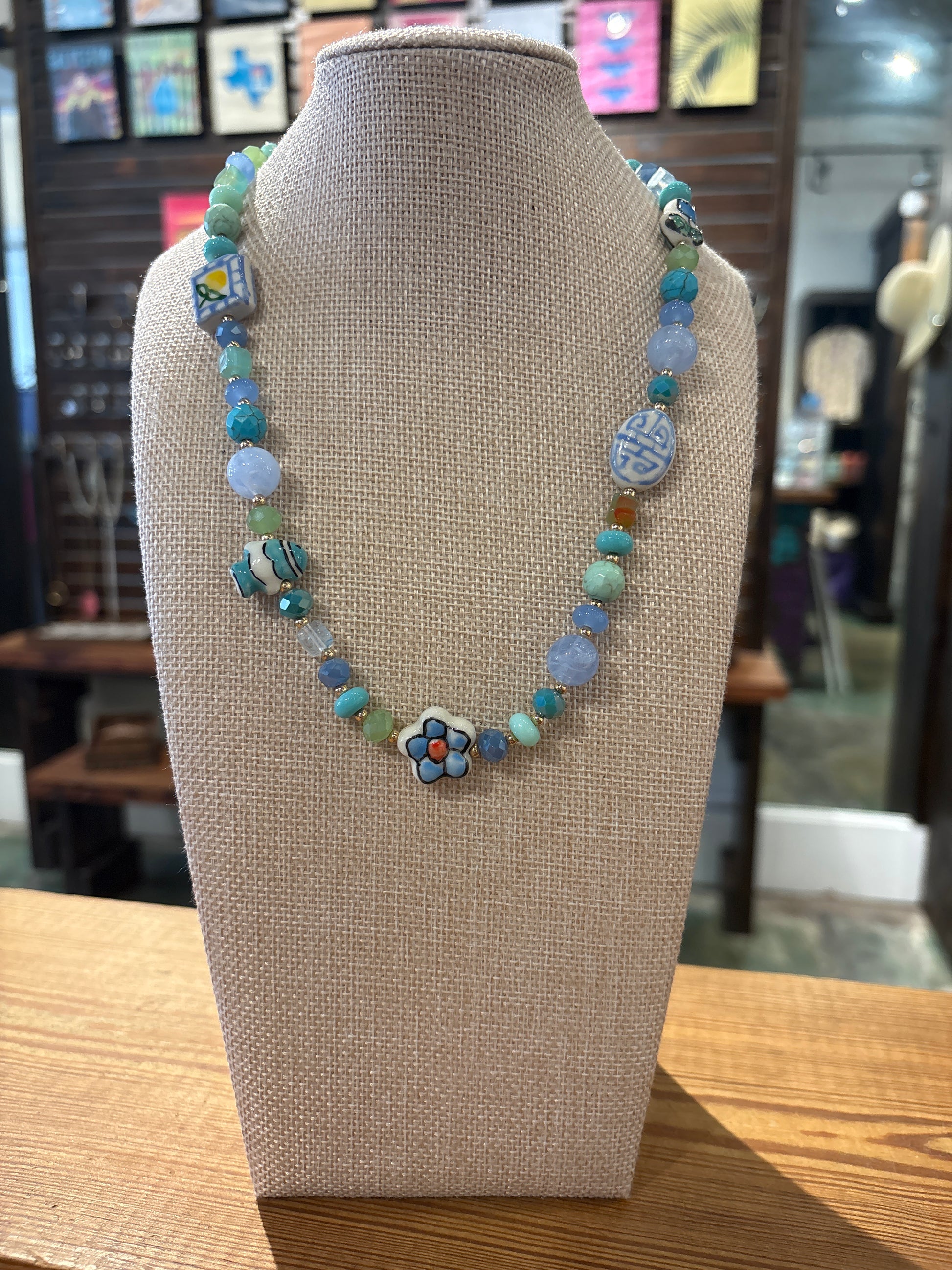 Chunky Blues Necklace