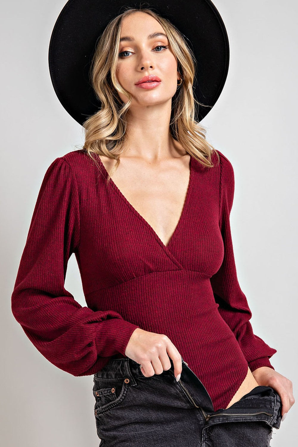 Warm Me Up Bodysuit - Maroon