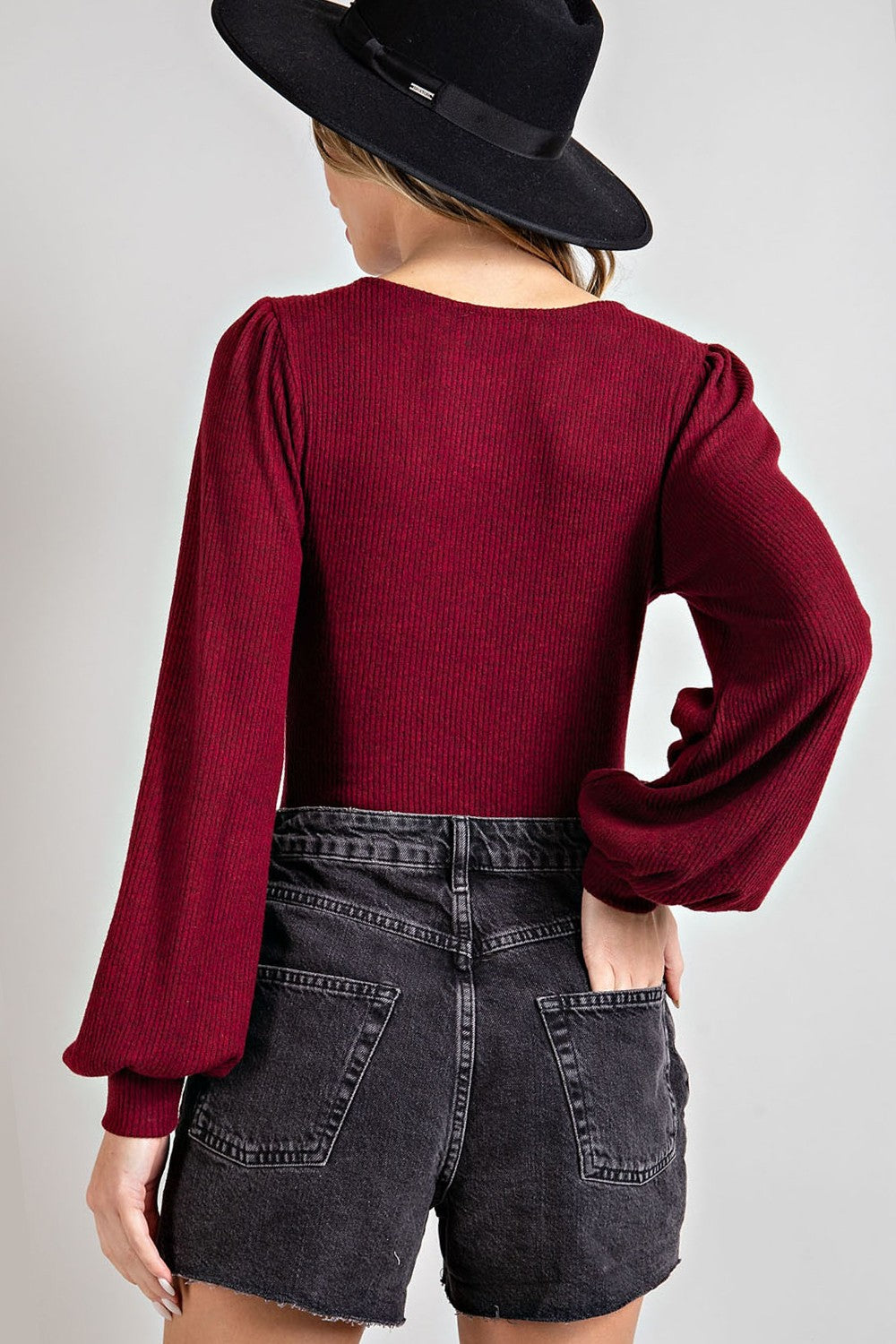 Warm Me Up Bodysuit - Maroon