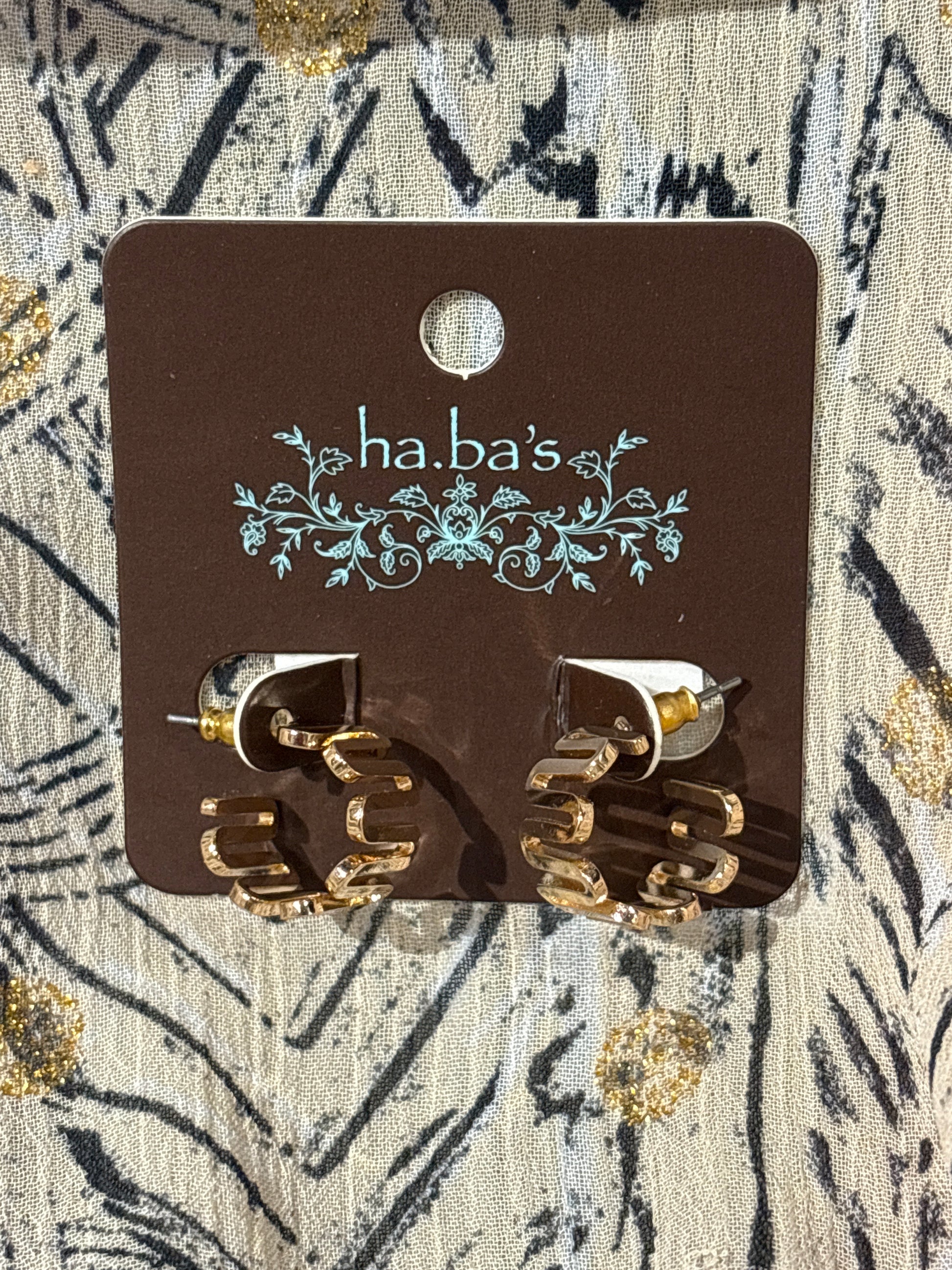 Thick Zig Zag Hoop Earrings