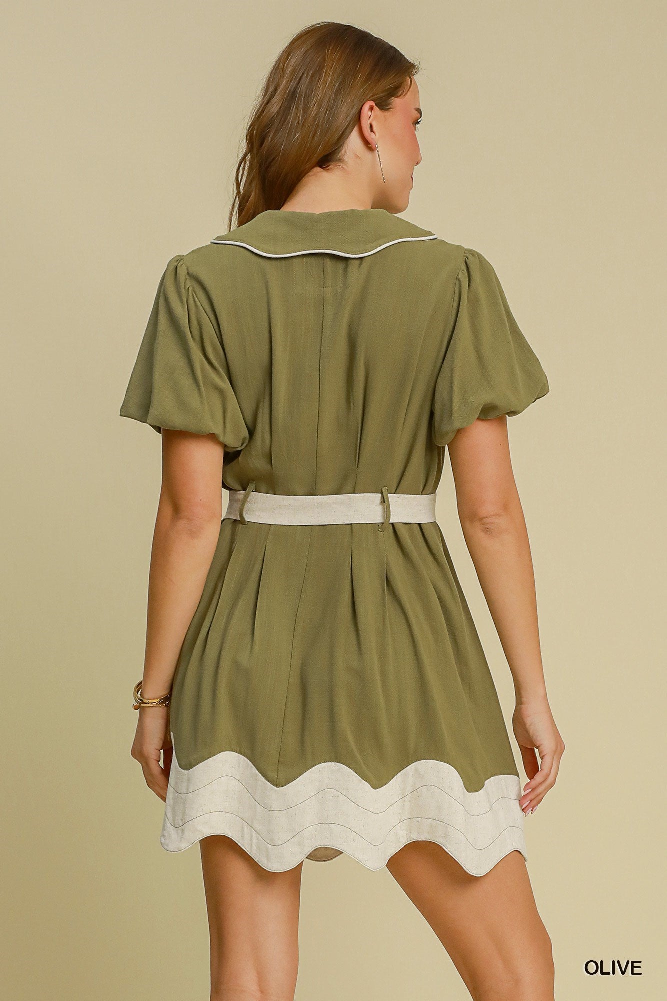 The Penelope Mini Dress - Olive