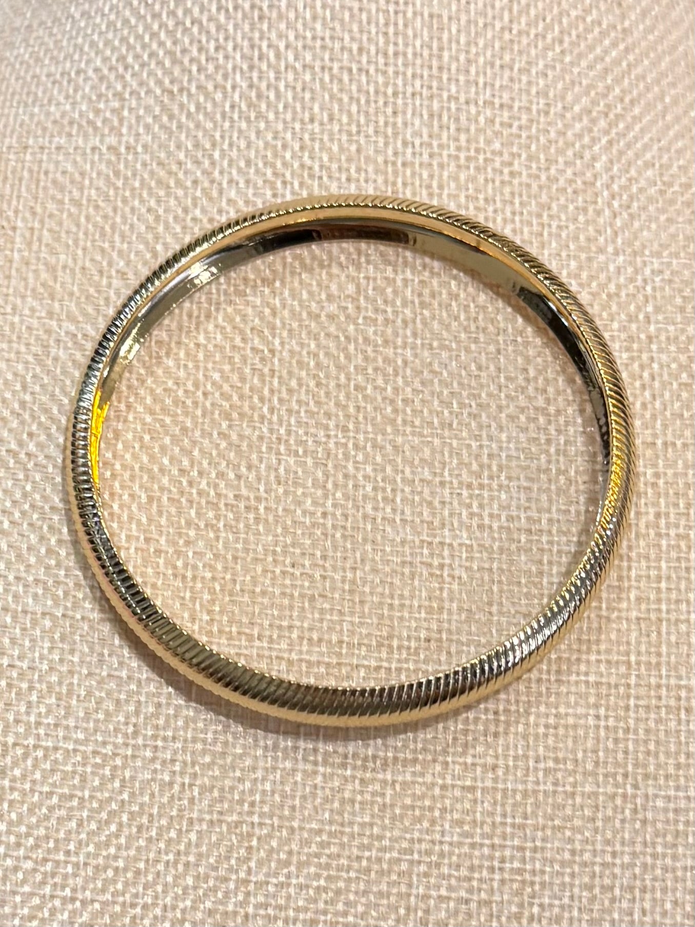 Textured Gold Bangle