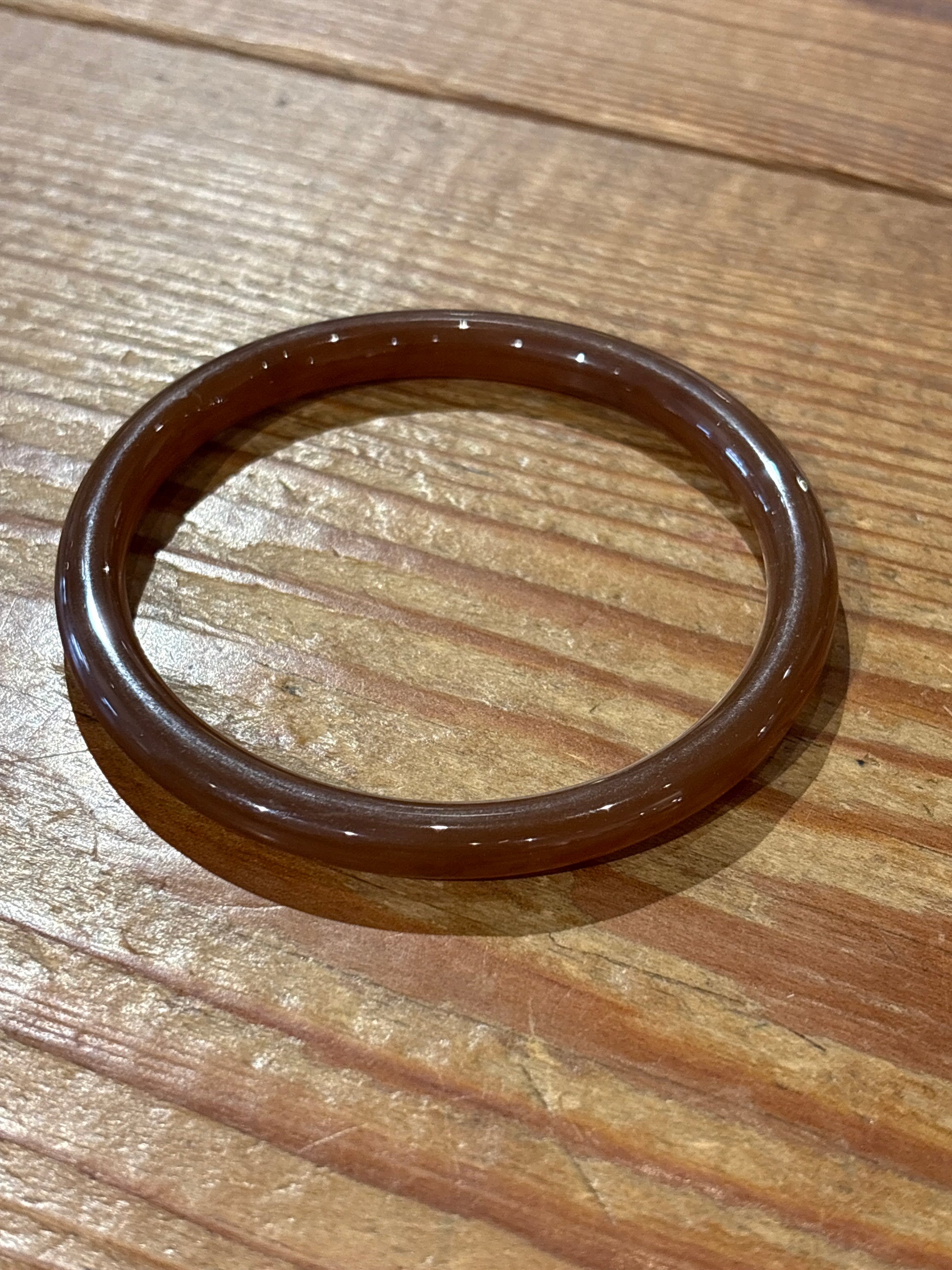 Resin Brown Bangle Bracelet