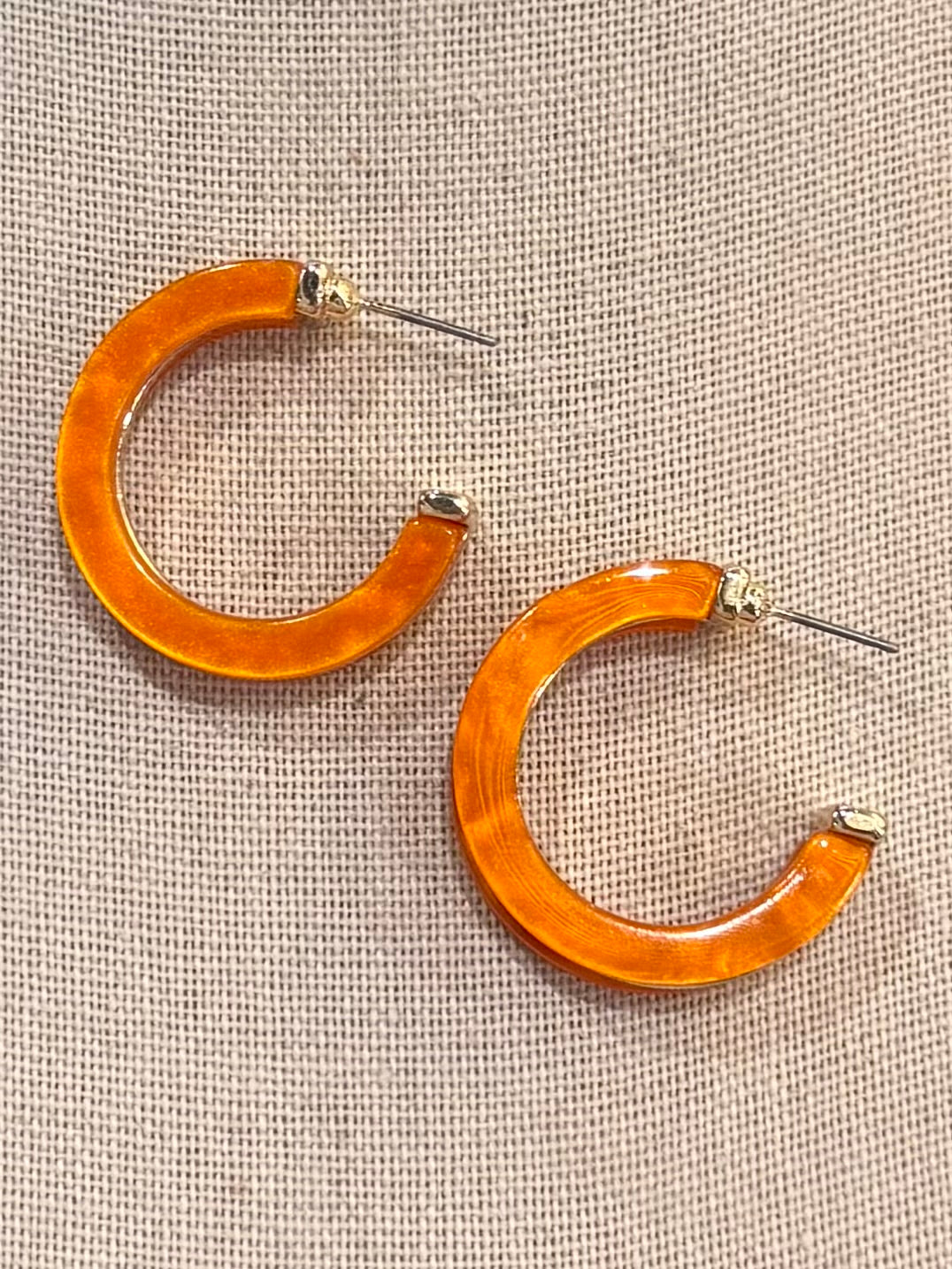 Amber Resin Hoops