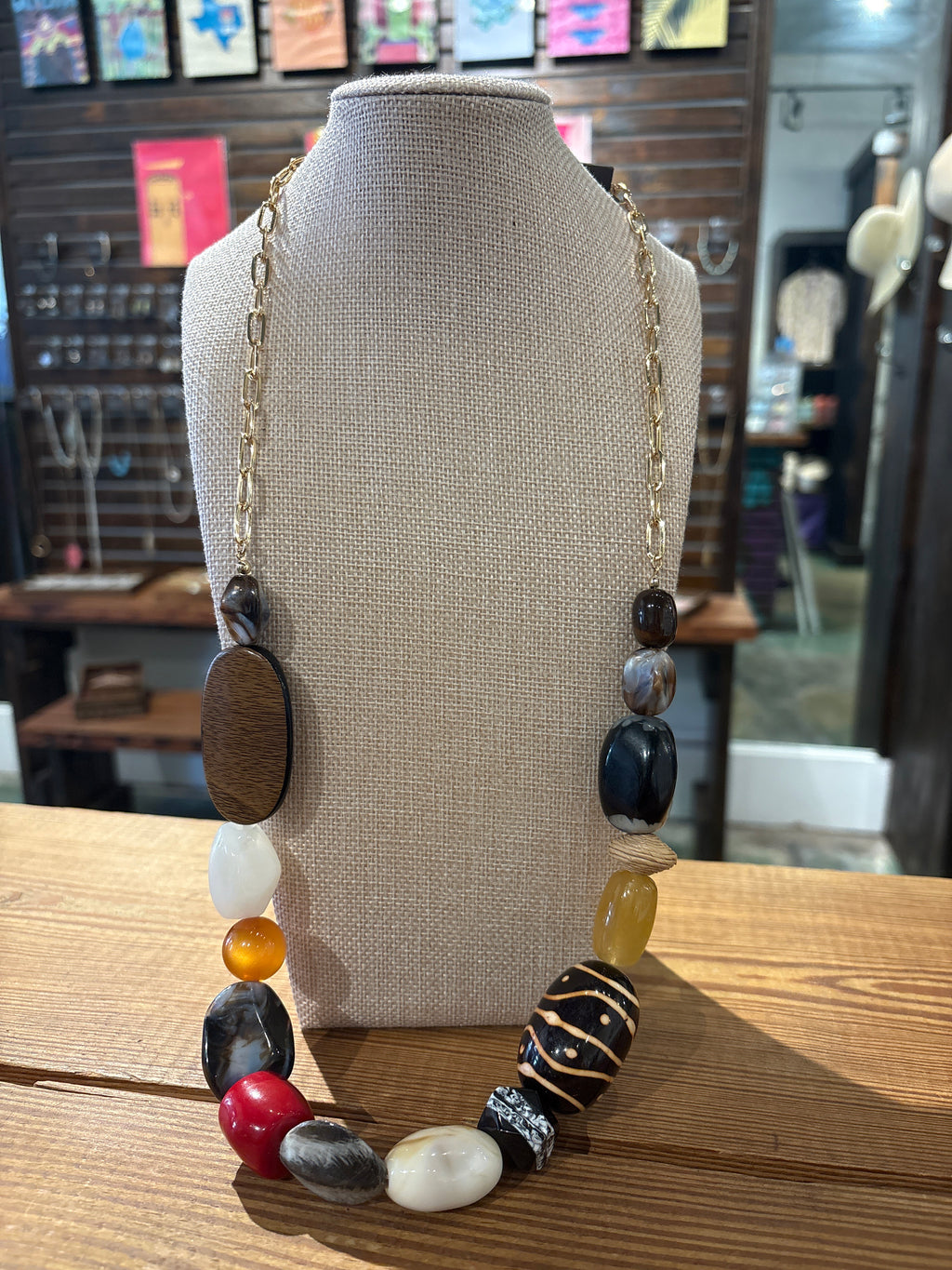 Oversize Beaded Statement Necklace