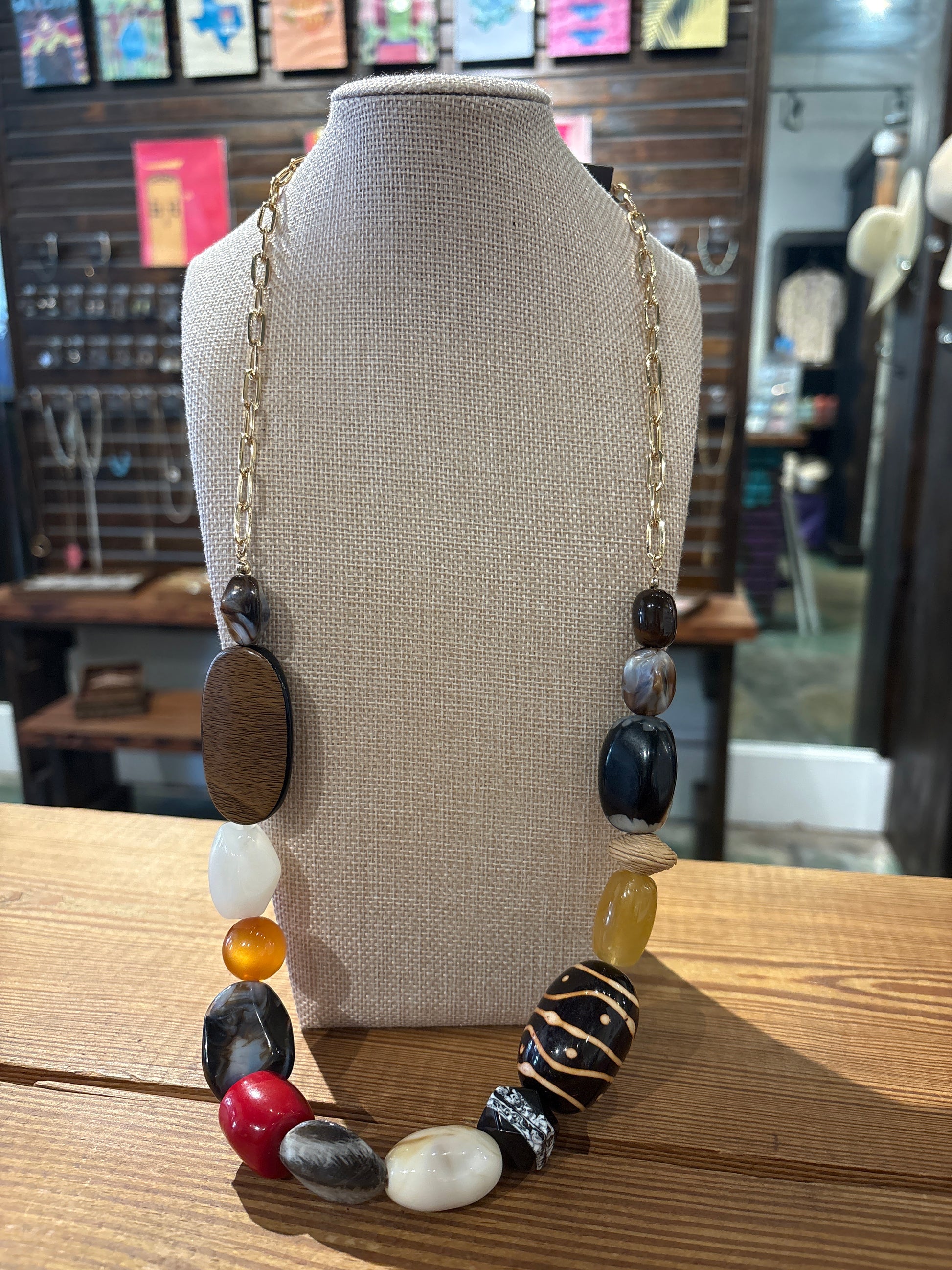 Oversize Beaded Statement Necklace