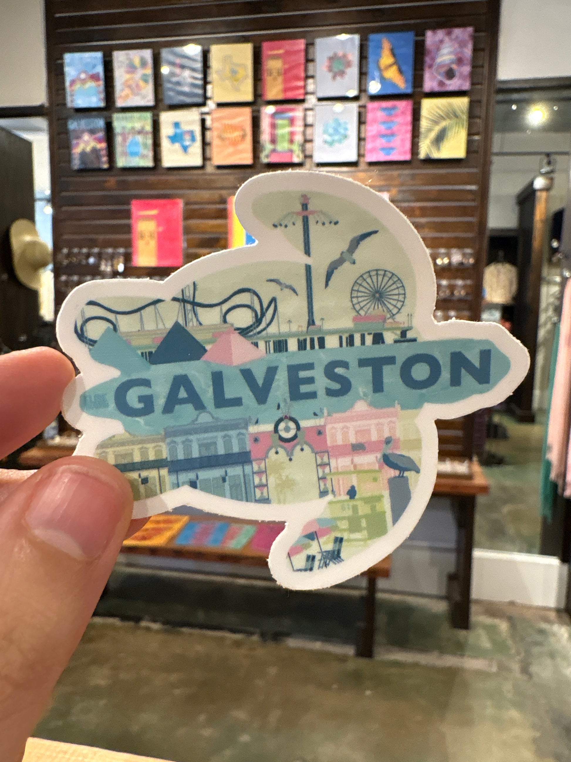 Galveston Turtle Sticker - Mini