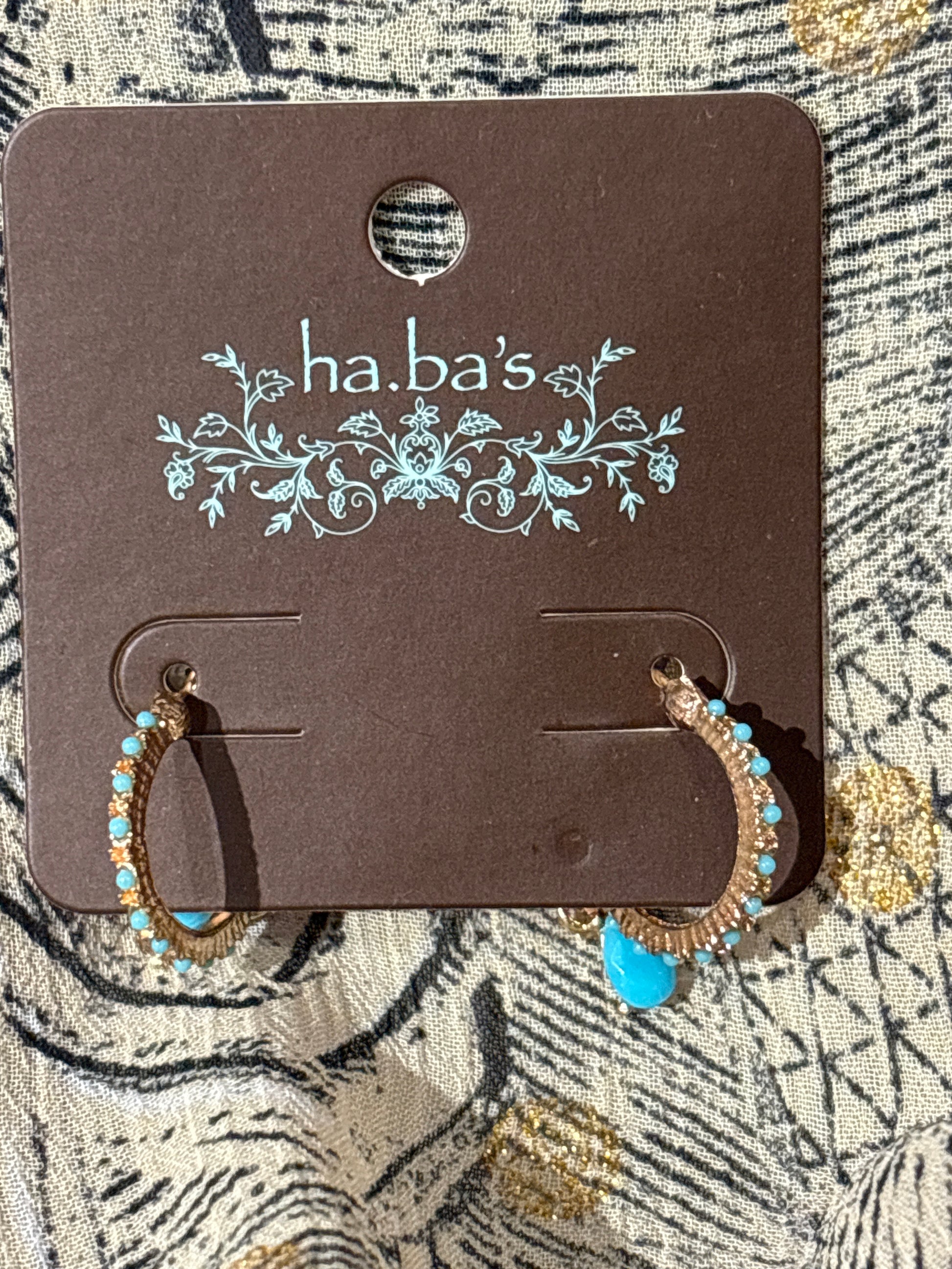 Huggie Turquoise Drop Earrings