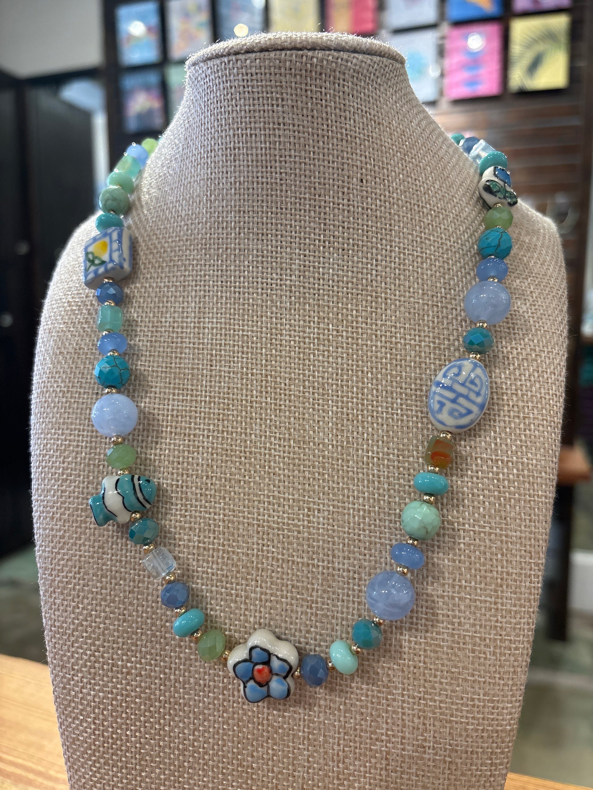 Chunky Blues Necklace