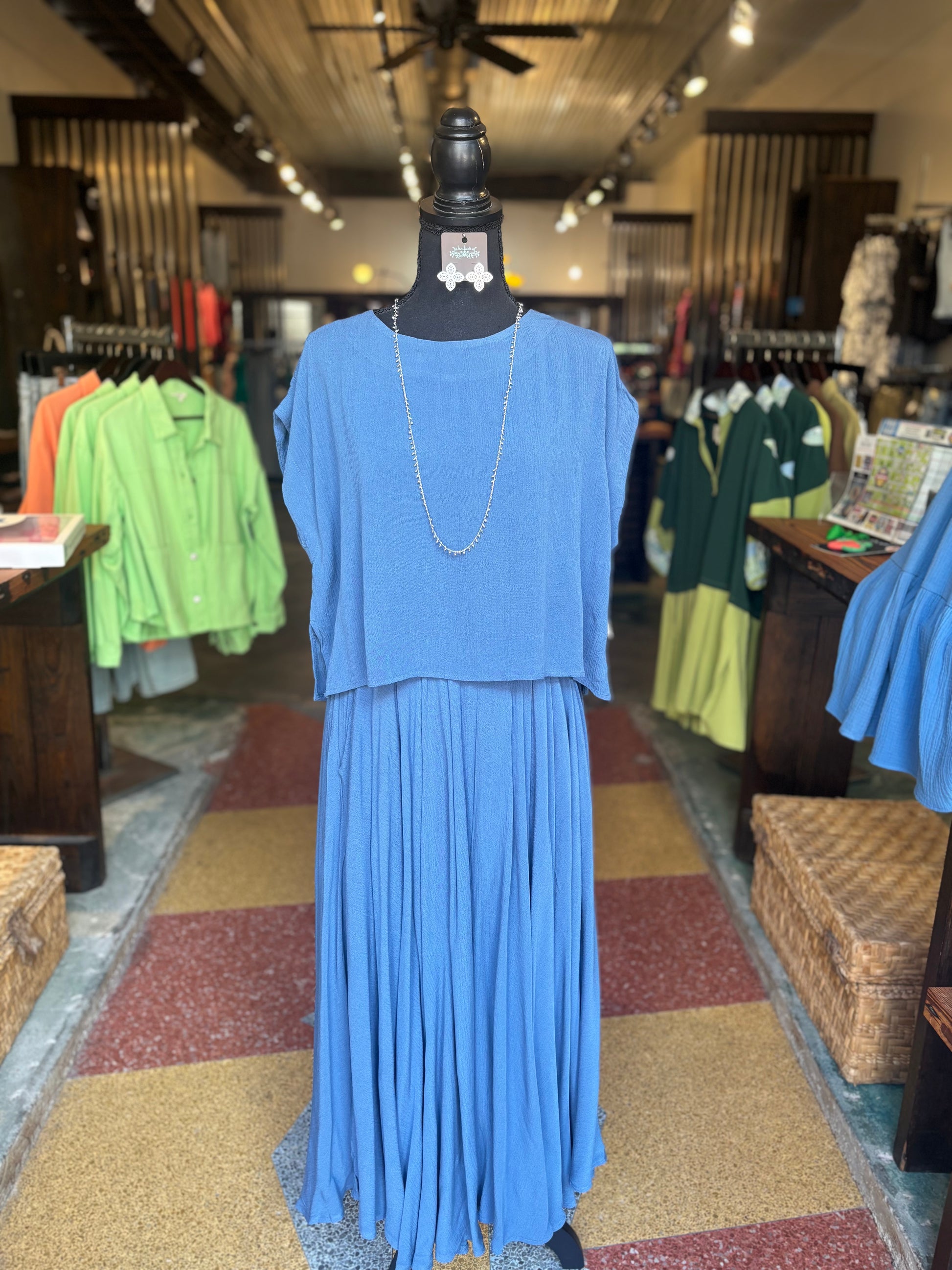 The Drift Top - Dusty Blue