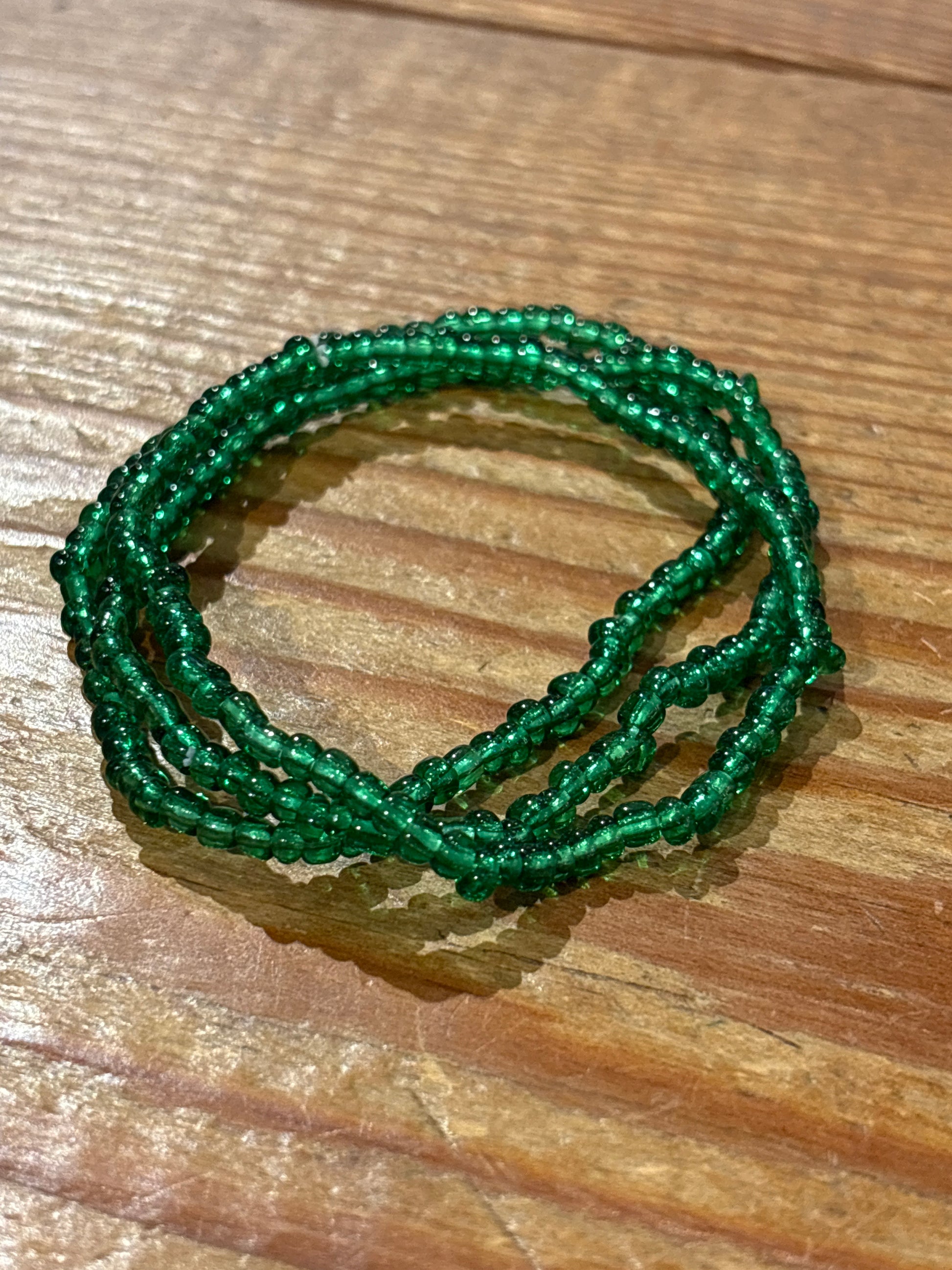 Set Seed Bead Bracelet - Green