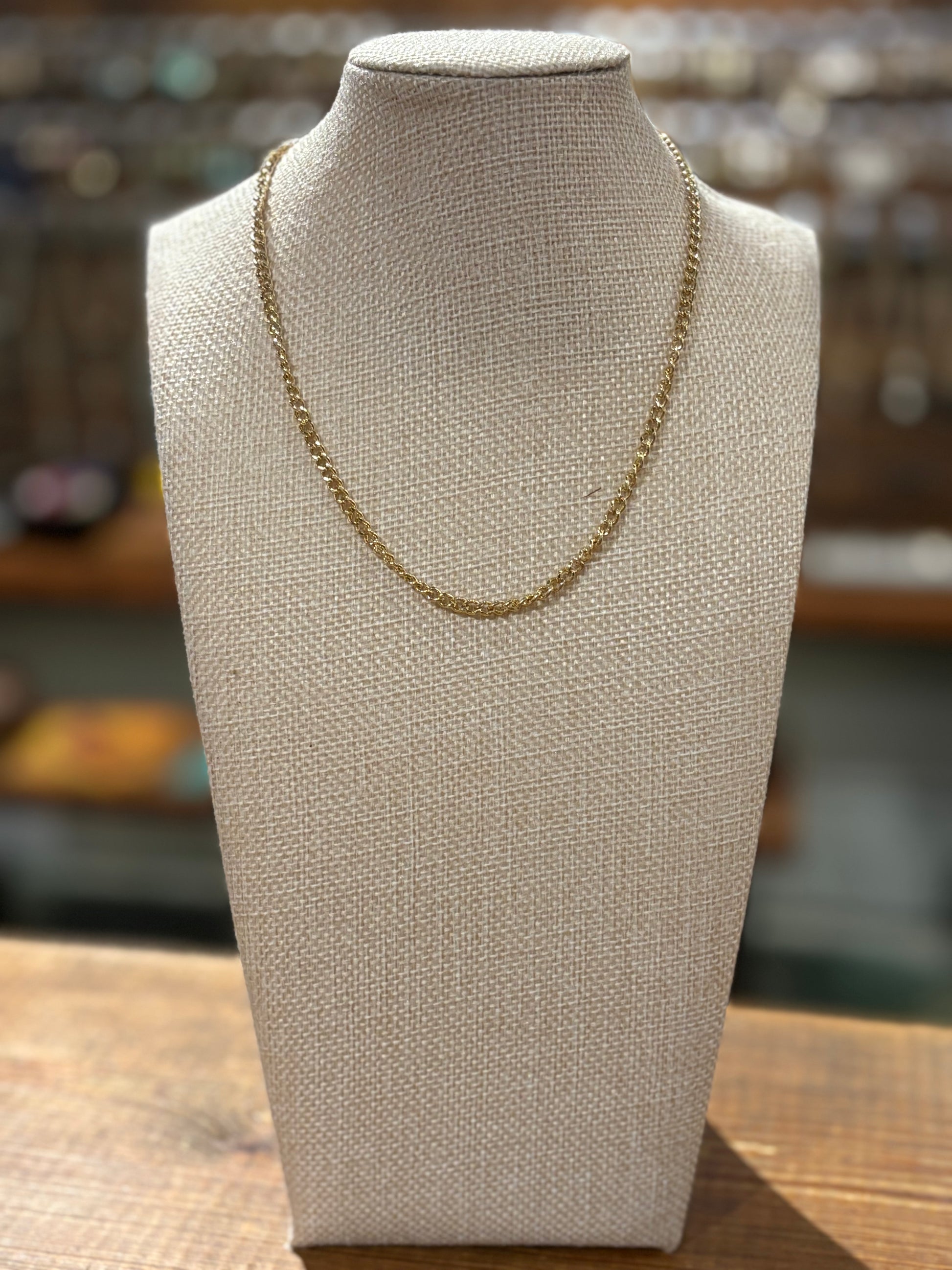 Thick Gold Layering Necklace