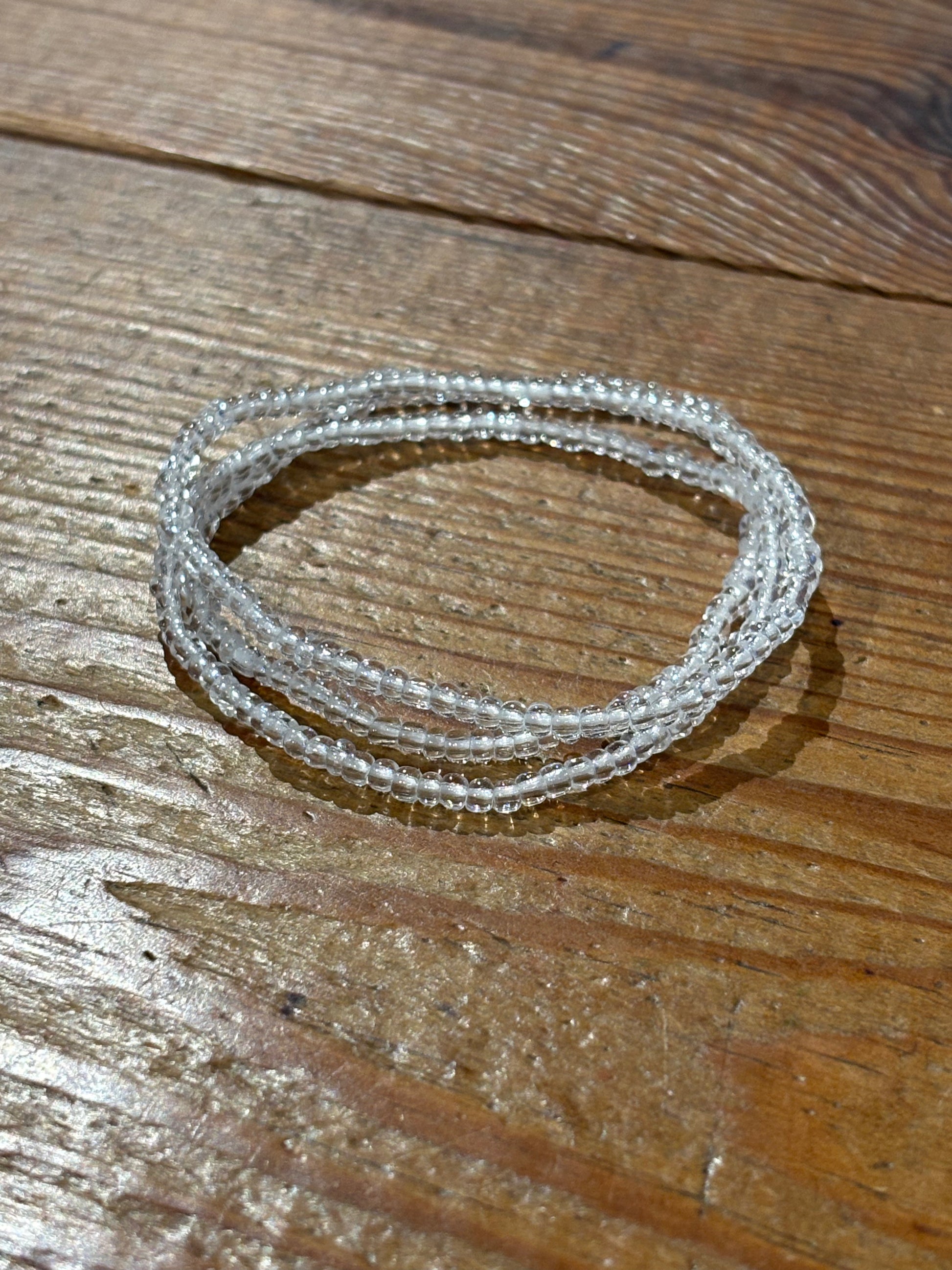 Set Seed Bead Bracelet - Clear