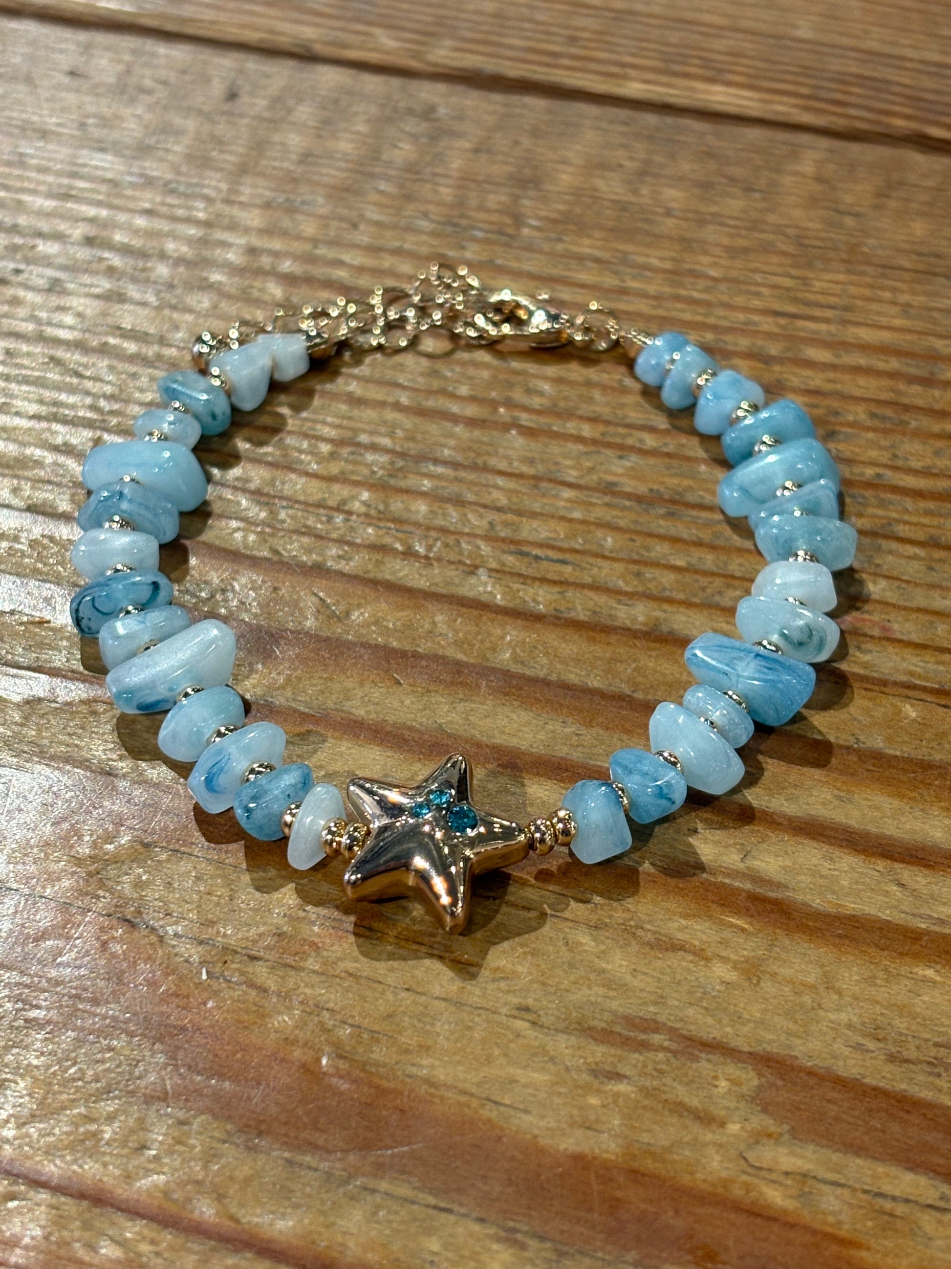 Blue Star Charm Bracelet