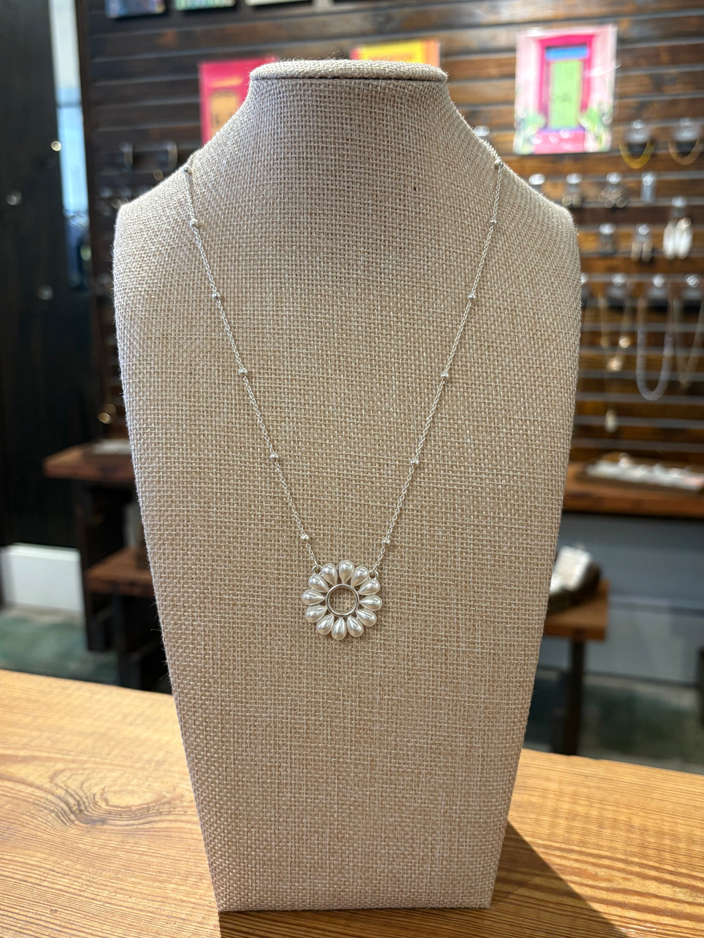 Silver Pearl Necklace
