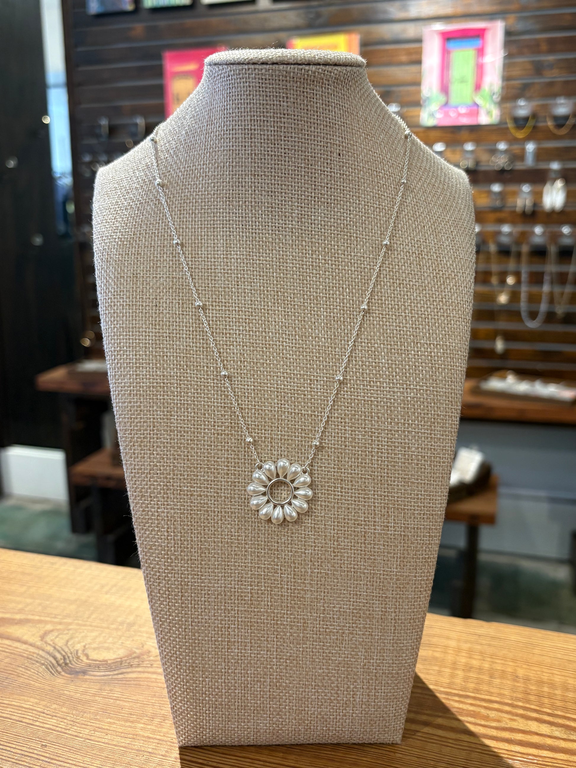 Silver Pearl Necklace