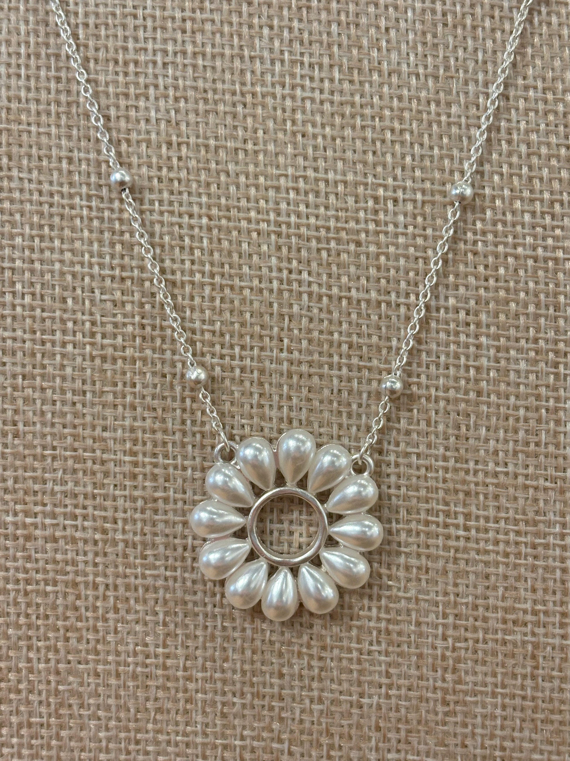 Silver Pearl Necklace