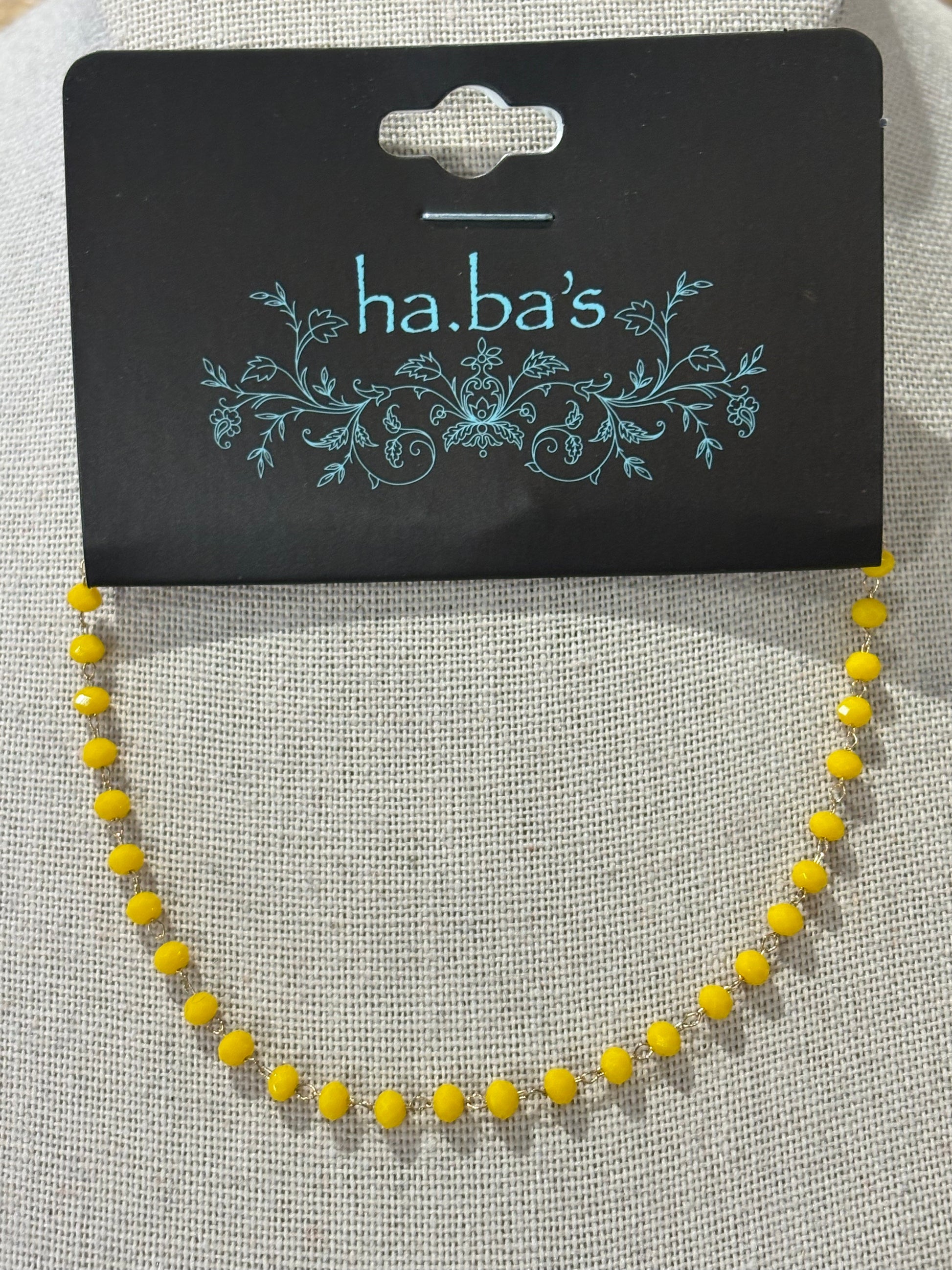 Yellow Beaded Anklet