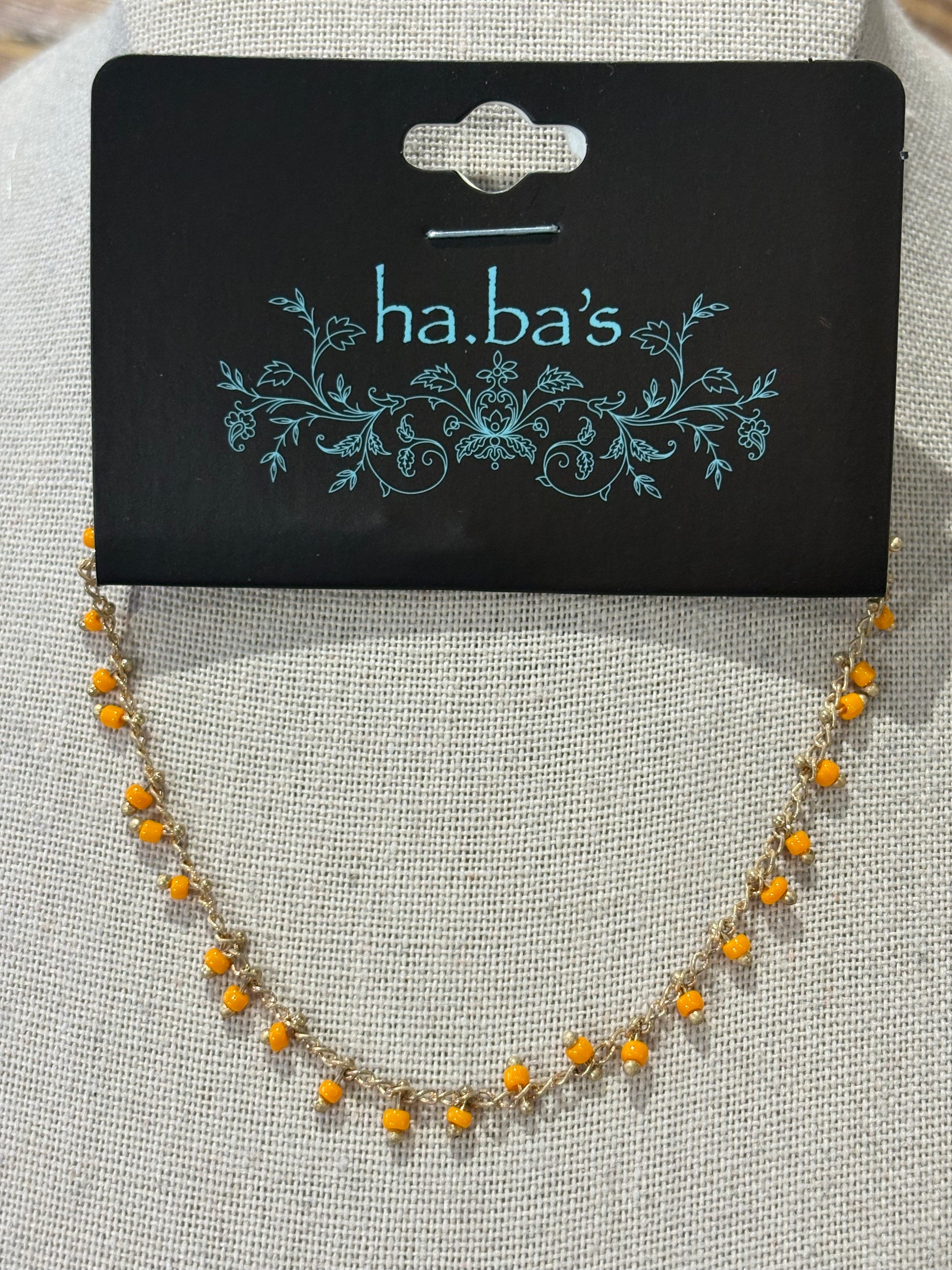 Orange Drop Anklet