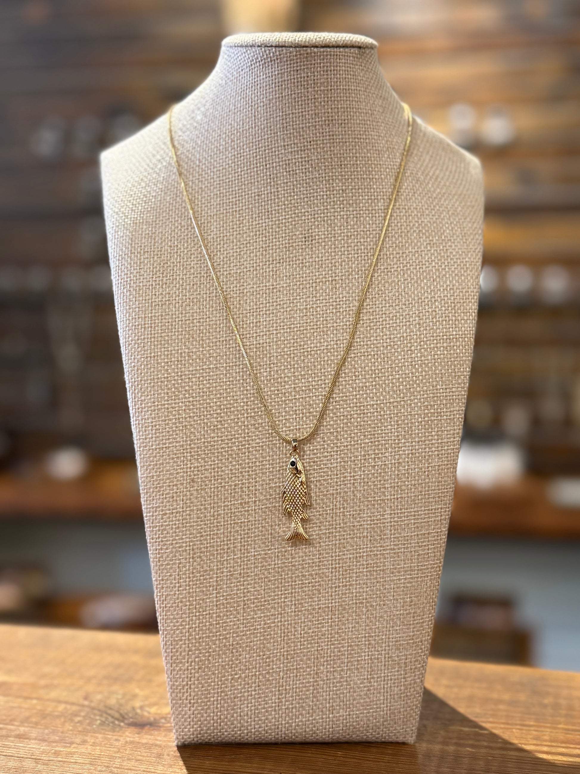 Gold Fish Necklace