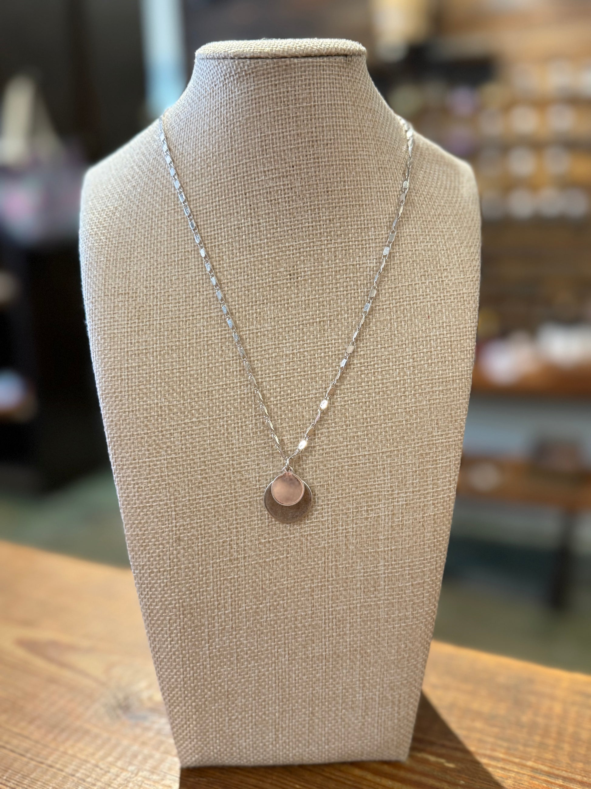 Double Disc Necklace