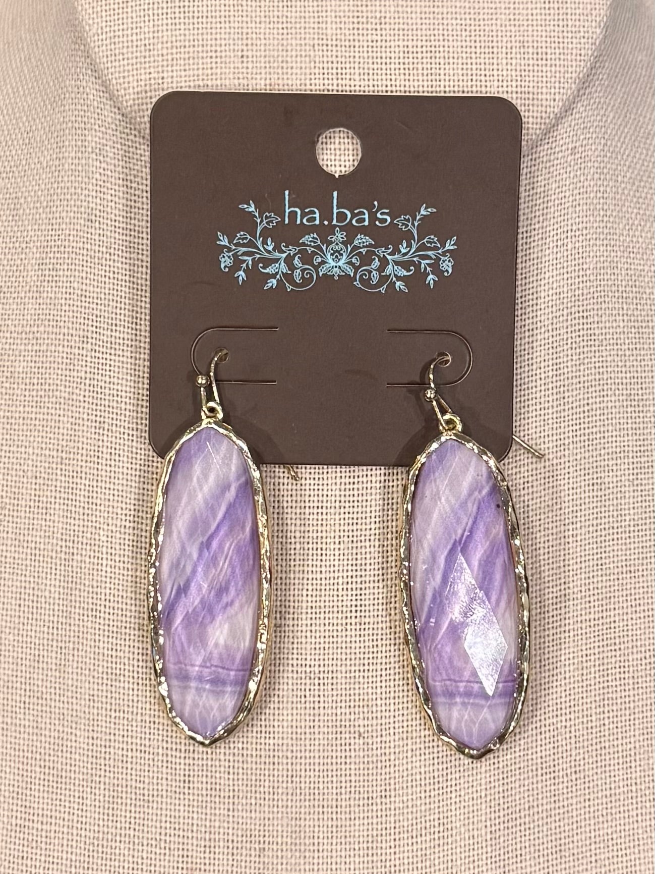 Lavender Stone Earrings