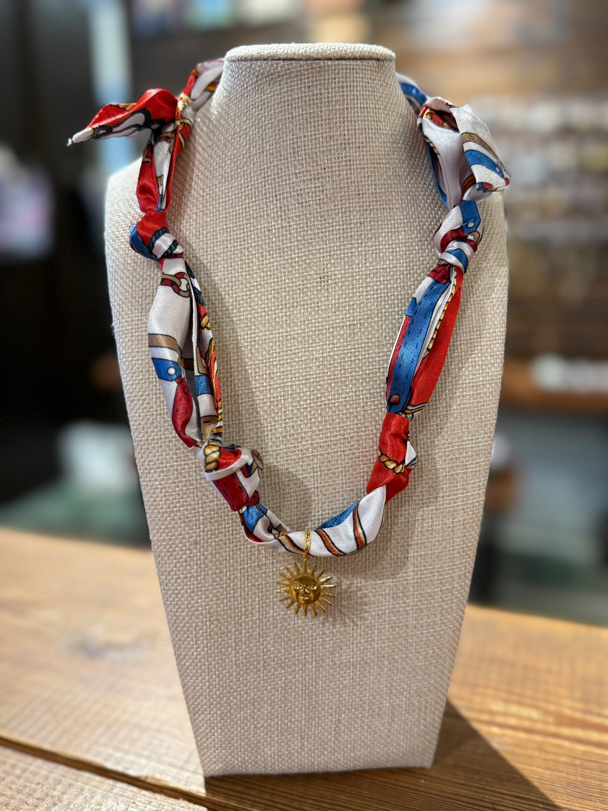Simply Knotty Scarf Necklace - Sun