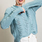 Jacky's Crochet Sweater - Pale Blue