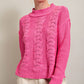Jacky's Crochet Sweater - Hot Pink