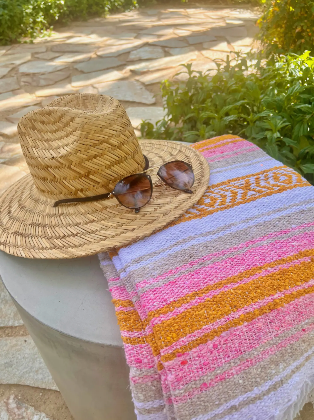 Honey Bloom - Throw Blanket l Mexican Blanket | Beach Towel
