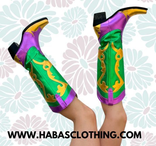 Mardi Gras Cowboy Boots *PRE-ORDER*