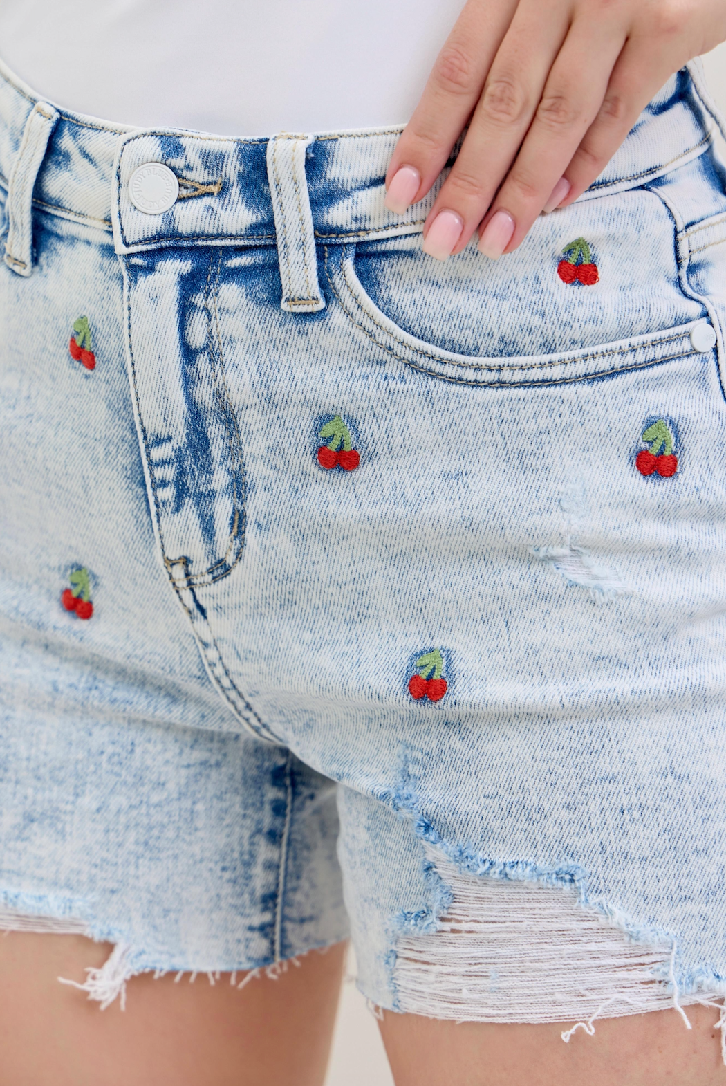 Cherry Hi-Waist Shorts