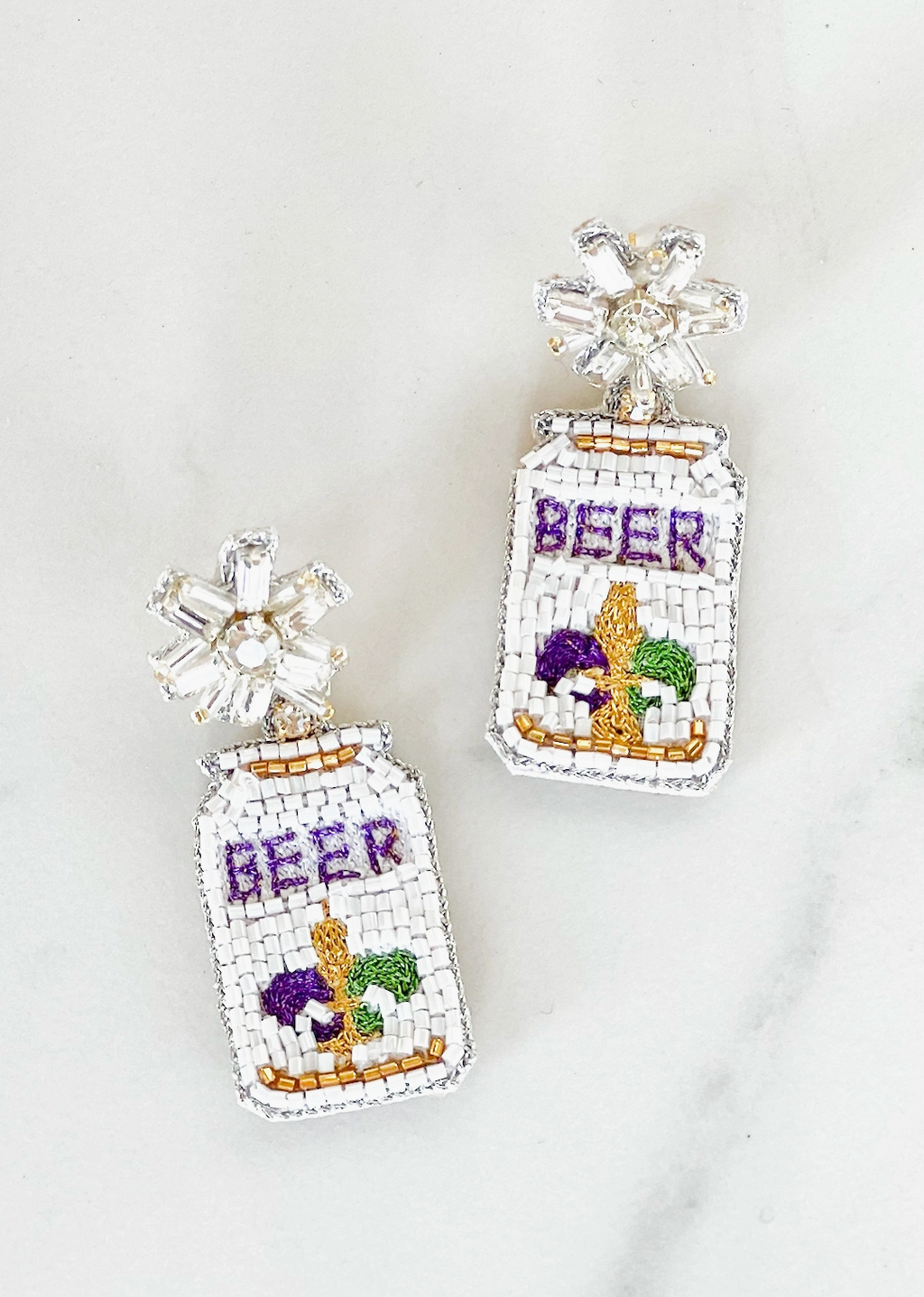 Bayou Beaded Beer Earrings *PRE-ORDER*