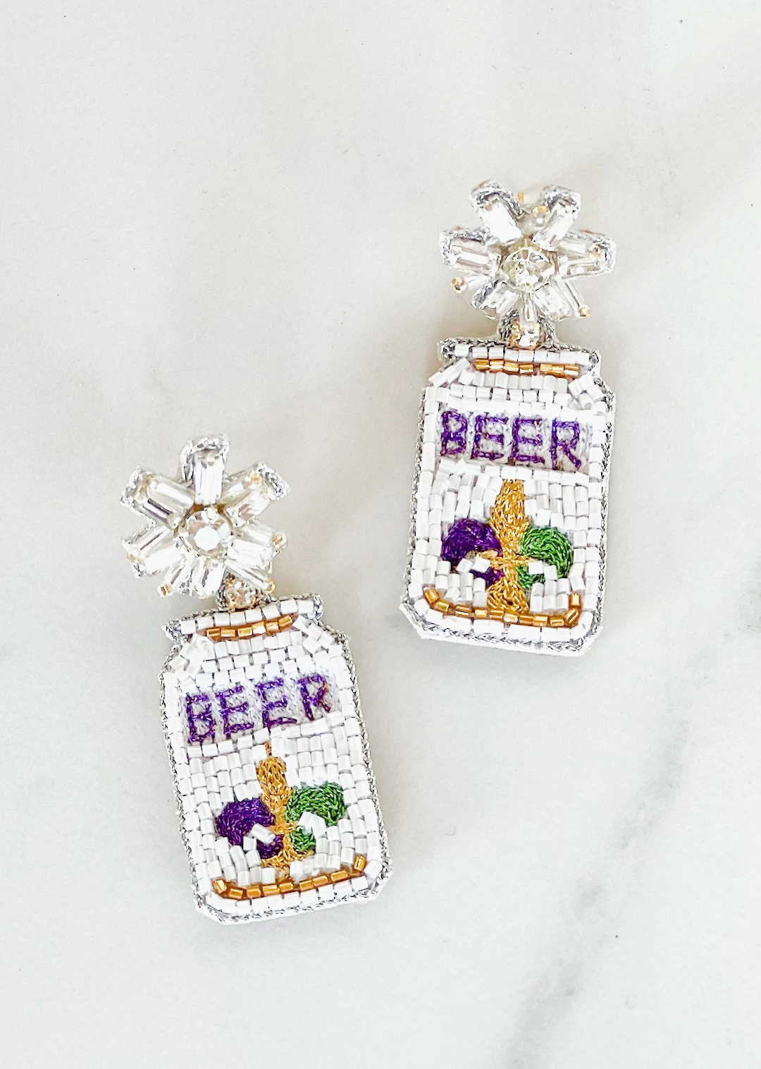 Bayou Beaded Beer Earrings *PRE-ORDER*