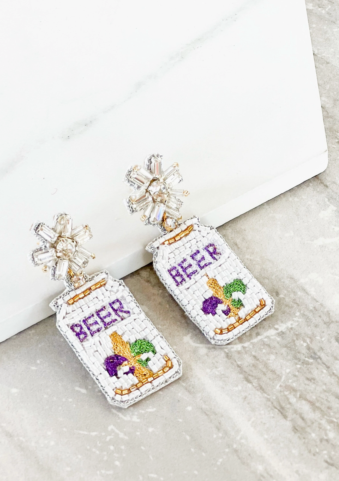 Bayou Beaded Beer Earrings *PRE-ORDER*