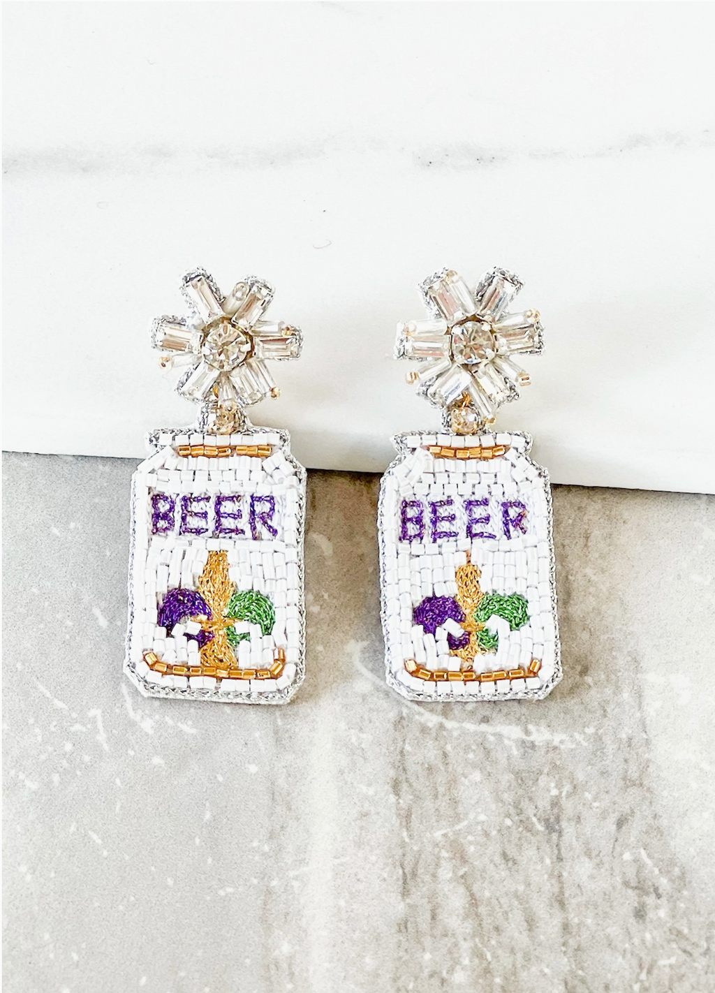 Bayou Beaded Beer Earrings *PRE-ORDER*