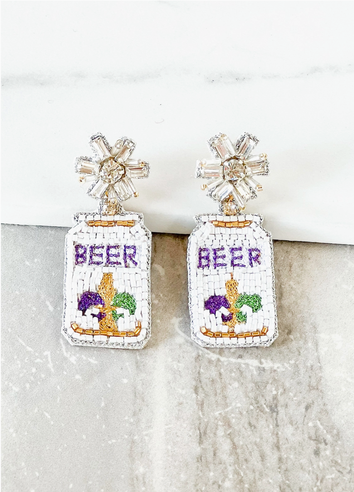Bayou Beaded Beer Earrings *PRE-ORDER*