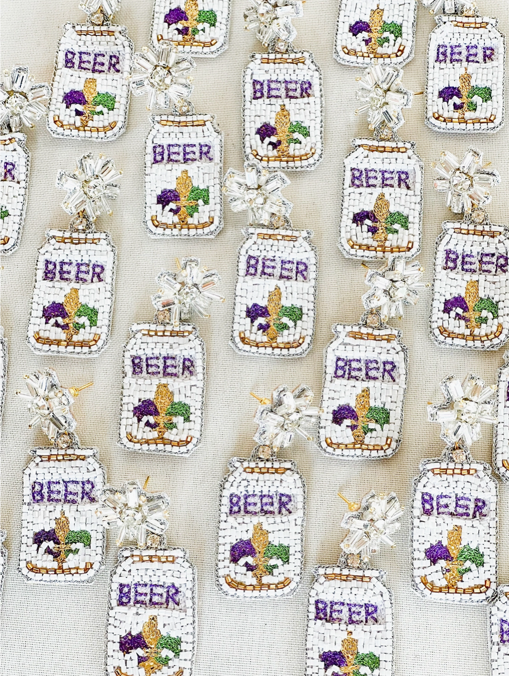 Bayou Beaded Beer Earrings *PRE-ORDER*