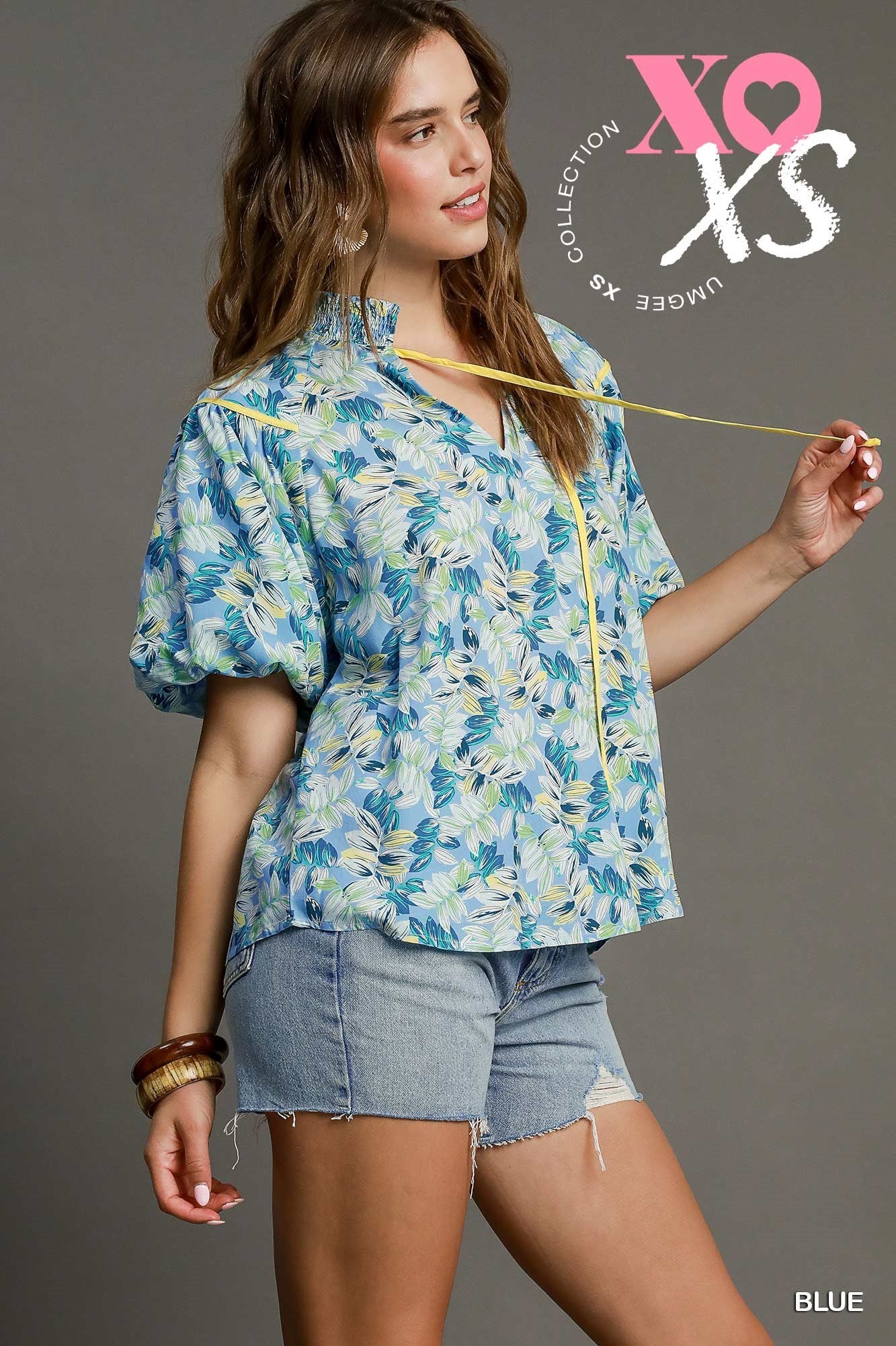 Lila Bloom Blouse - Blue