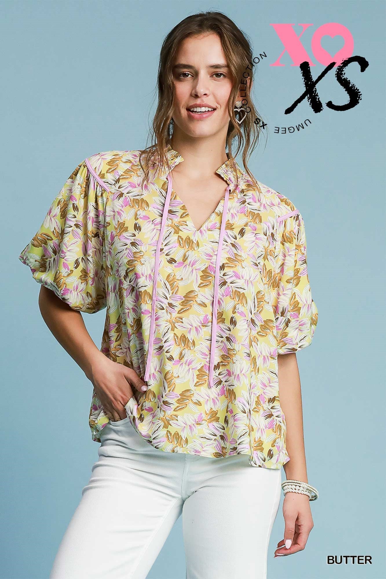 Lila Bloom Blouse - Butter