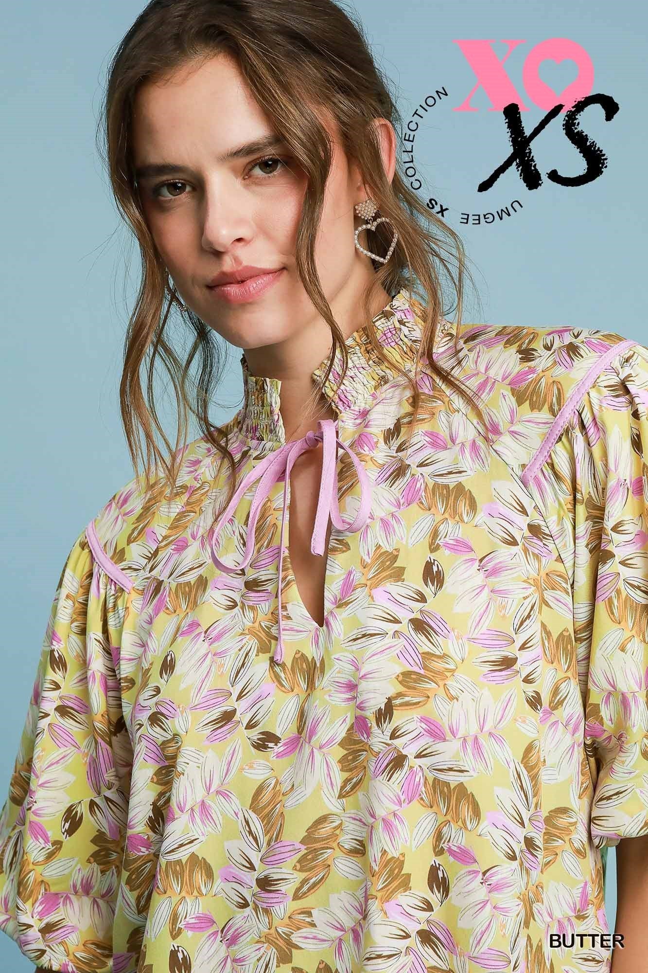Lila Bloom Blouse - Butter
