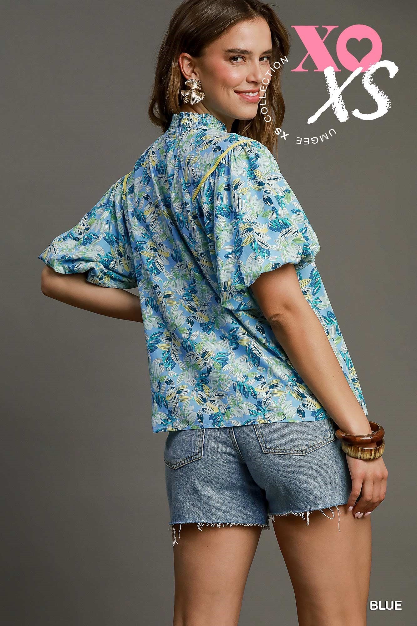 Lila Bloom Blouse - Blue