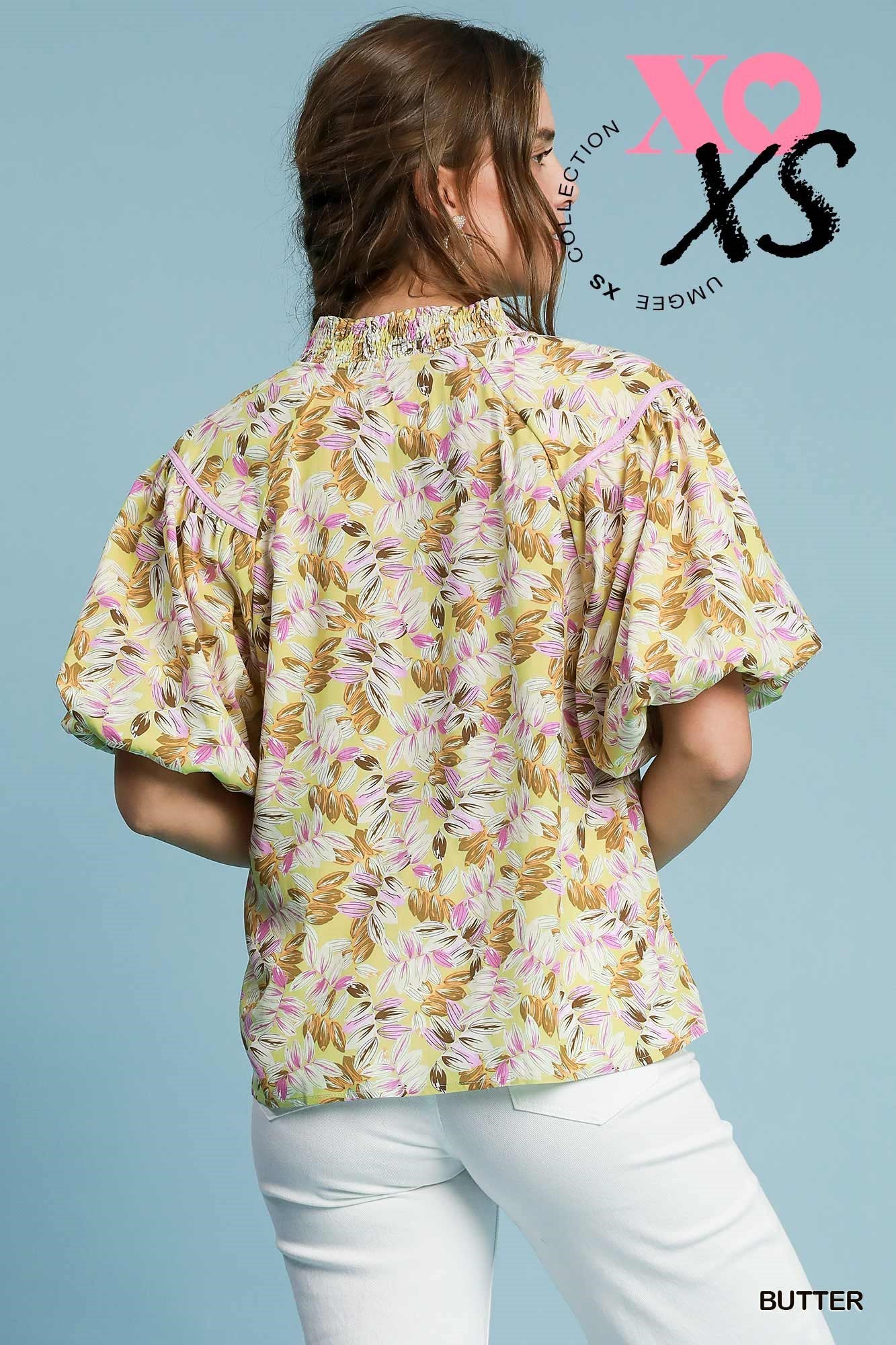 Lila Bloom Blouse - Butter
