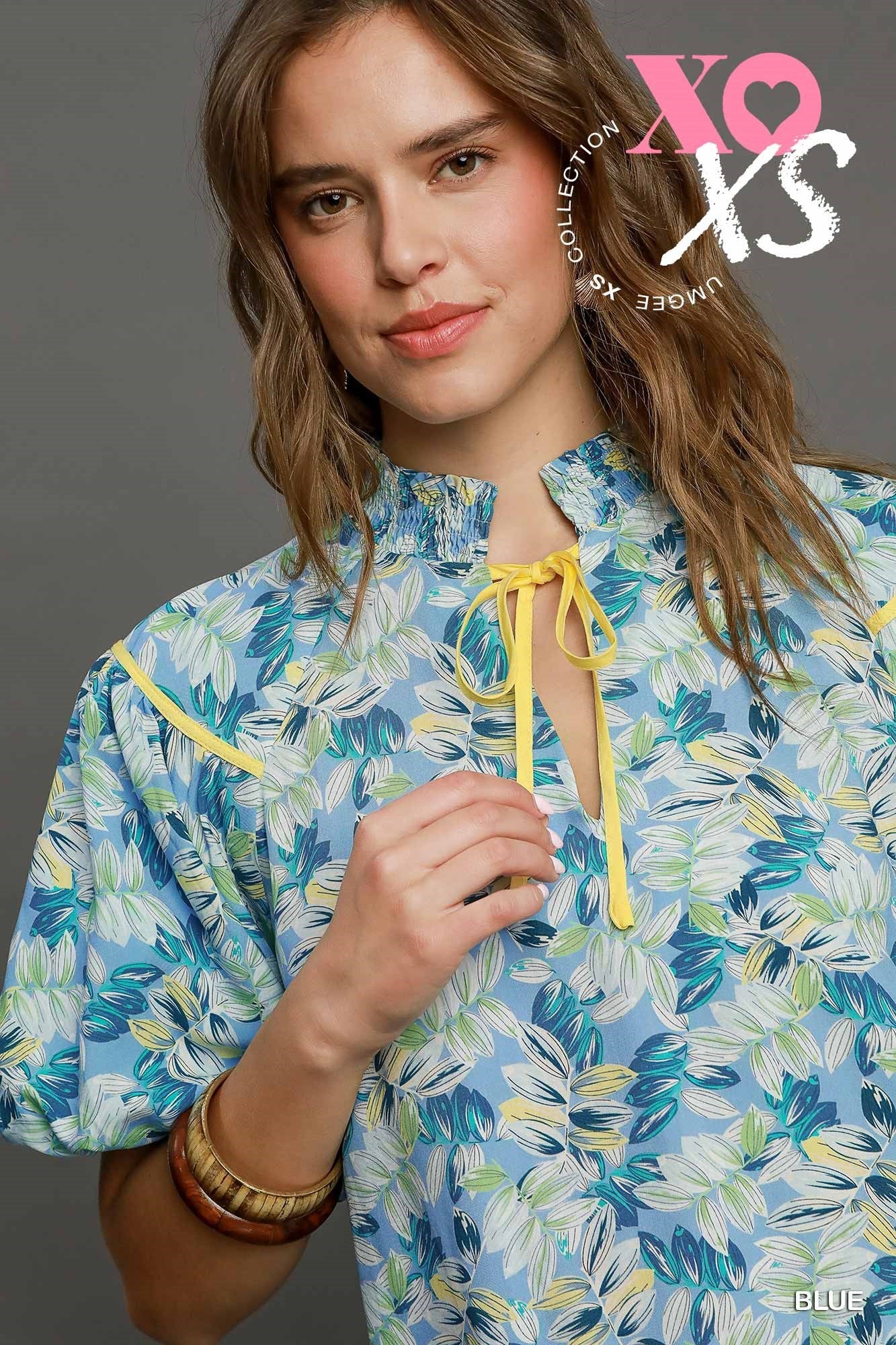 Lila Bloom Blouse - Blue