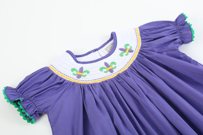 Royal Smocked Kids Dress